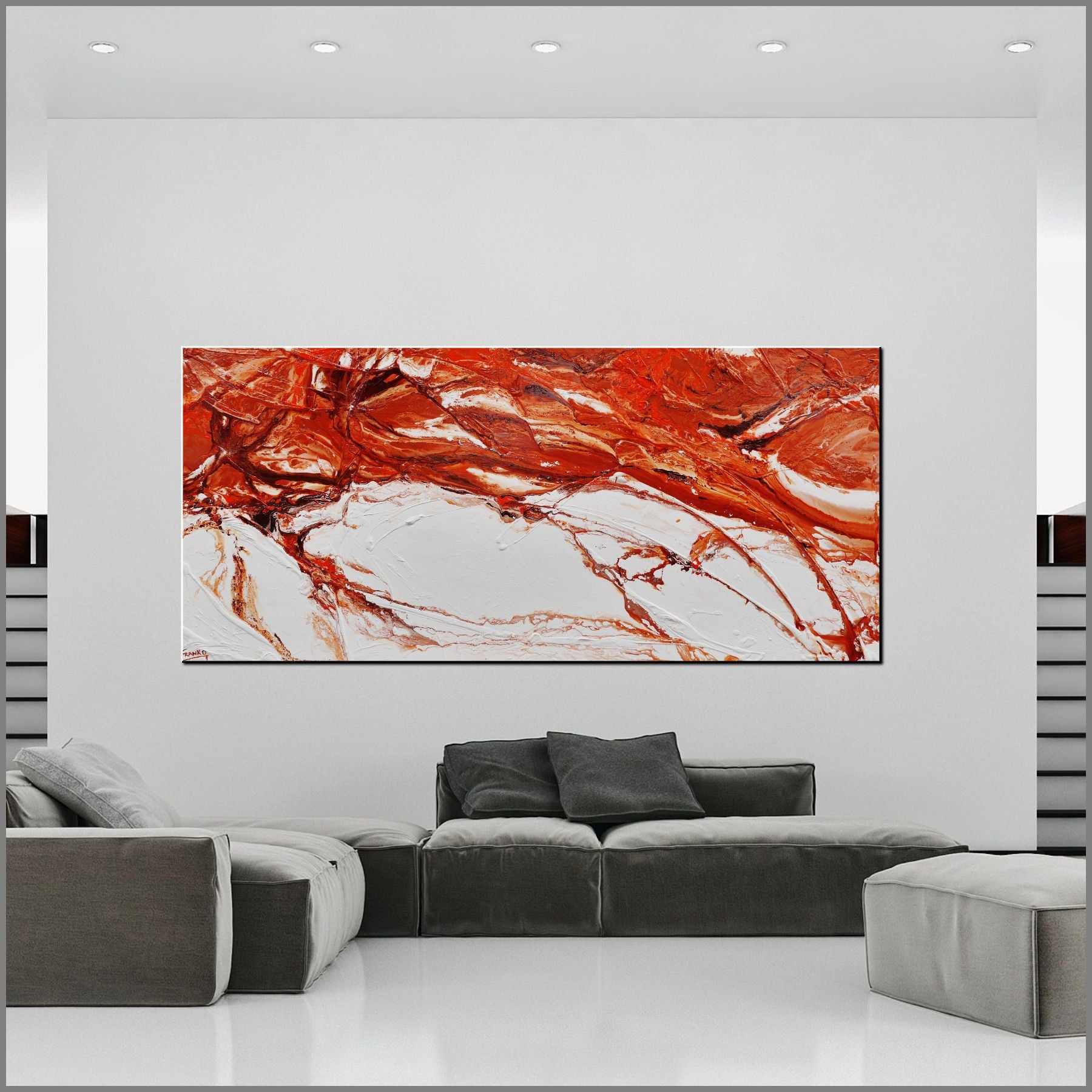 Jupiter Rising 270cm x 120cm Brown White Textured Abstract Painting (SOLD)-Abstract-[Franko_Artist]-[Australian_artist]-[Gold_Coast]-[Brisbane]-[modern]-[contemporary]-[original]-[Large_artwork]-[The_Block]-[Dream_Homes]-[ideas]-[Grand_Designs]-[Art_Lover]-Franklin Art Studio
