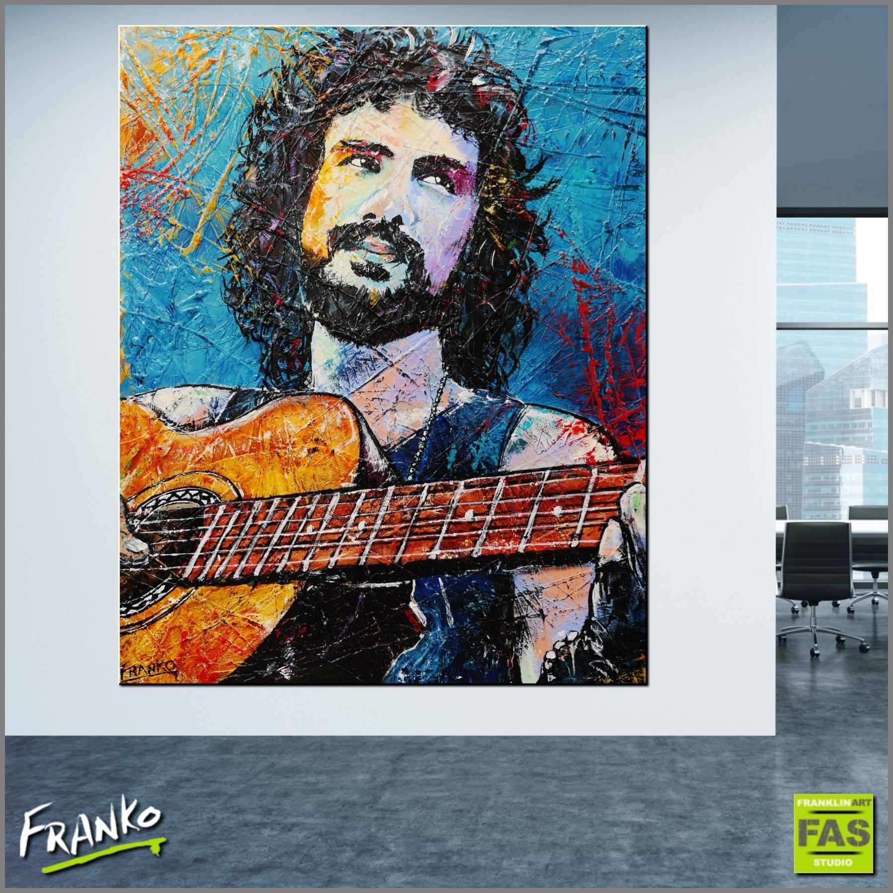 Just Relax Take it Easy 120cm x 150cm Huge Abstract Realism Cat Stevens Painting (SOLD)-abstract realism-[Franko_Artist]-[Australian_artist]-[Gold_Coast]-[Brisbane]-[modern]-[contemporary]-[original]-[Large_artwork]-[The_Block]-[Dream_Homes]-[ideas]-[Grand_Designs]-[Art_Lover]-Franklin Art Studio