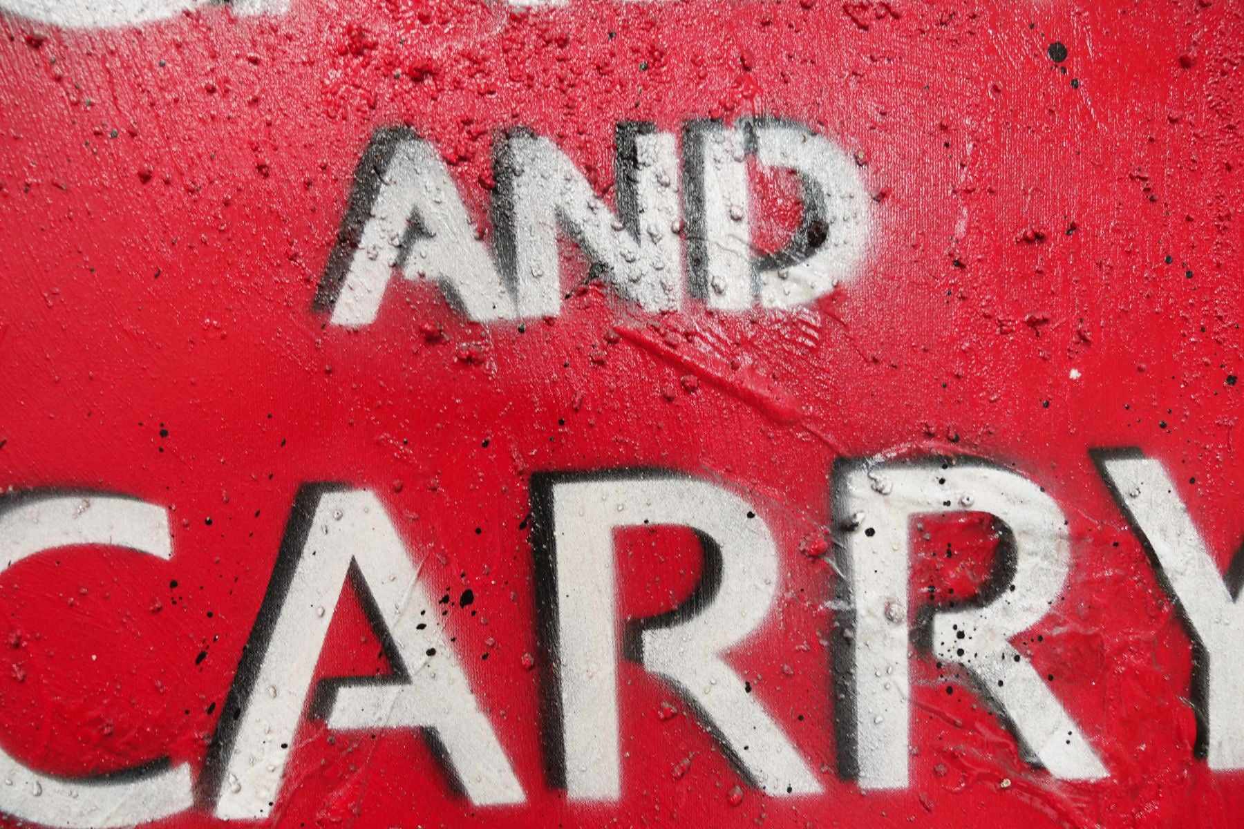 Keep Calm 75cm x 100cm Keep Calm and Carry On Urban Pop Art Painting (SOLD)-urban pop-[Franko_Artist]-[The_Block]-[Dream_Homes]-[ideas]-[Grand_Designs]-[Art_Lover]-Franklin Art Studio