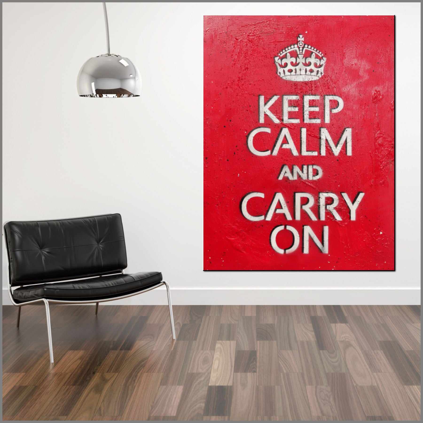 update alt-text with template Keep Calm 75cm x 100cm Keep Calm and Carry On Urban Pop Art Painting (SOLD)-urban pop-[Franko_Artist]-[Australian_artist]-[Gold_Coast]-[Brisbane]-[modern]-[contemporary]-[original]-[Large_artwork]-Franklin Art Studio