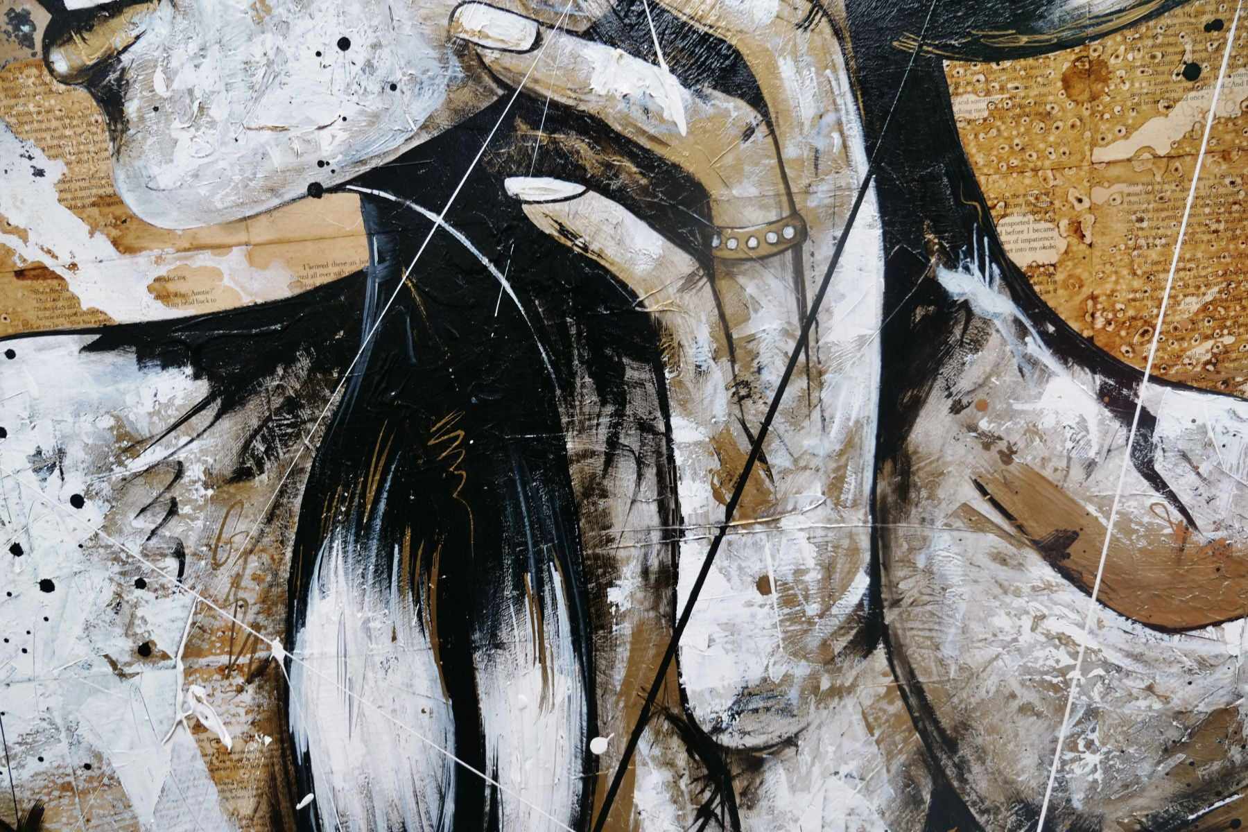 Kin Ojo 120cm x 150cm Geisha Abstract Realism Book Club Painting (SOLD)