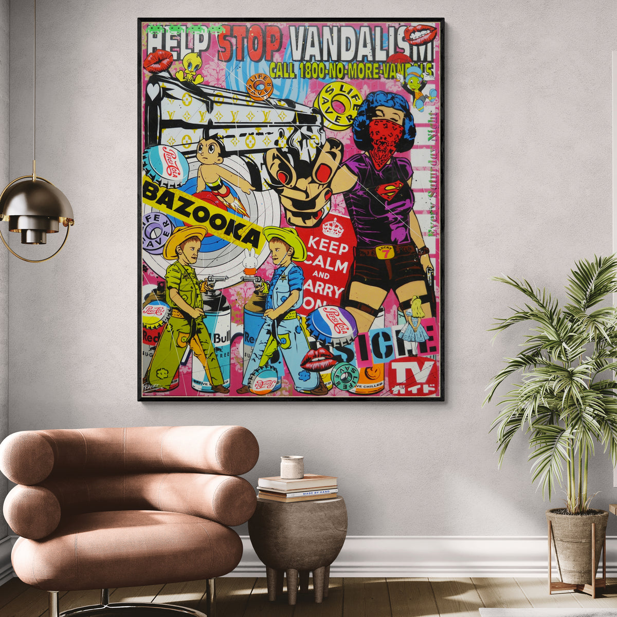 Miss Lucky Bandit 120cm x 150cm Marilyn Monroe Textured Urban Pop Art Painting