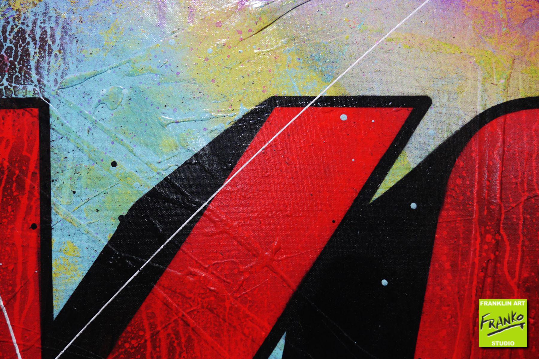L.O.V.E 160cm x 100cm Colourful Love Textured Urban Pop Art Painting (SOLD)