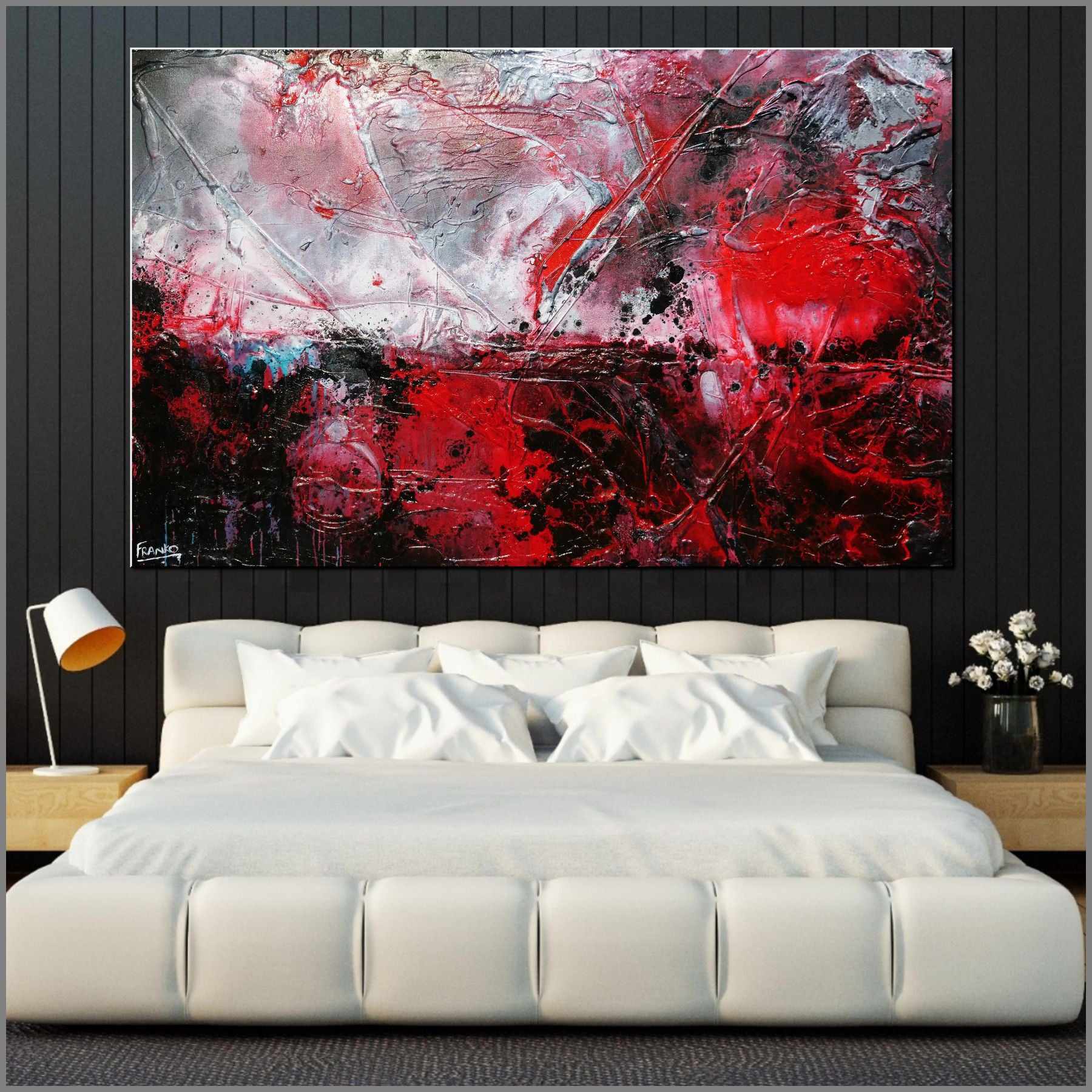 Lavish 160cm x 100cm Red Black Textured Abstract Painting (SOLD)-Abstract-[Franko_Artist]-[Australian_artist]-[Gold_Coast]-[Brisbane]-[modern]-[contemporary]-[original]-[Large_artwork]-[The_Block]-[Dream_Homes]-[ideas]-[Grand_Designs]-[Art_Lover]-Franklin Art Studio