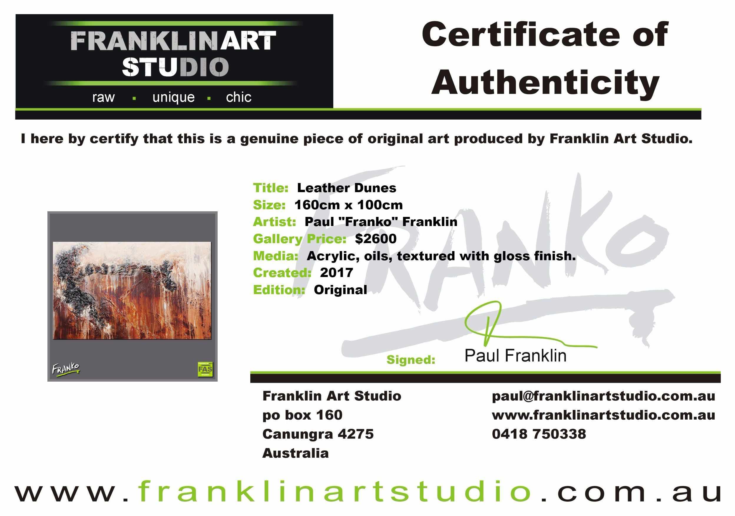 Leather Dunes 160cm x 100cm Brown Abstract Painting (SOLD)-abstract-[Franko_Artist]-[The_Block]-[Dream_Homes]-[ideas]-[Grand_Designs]-[Art_Lover]-Franklin Art Studio