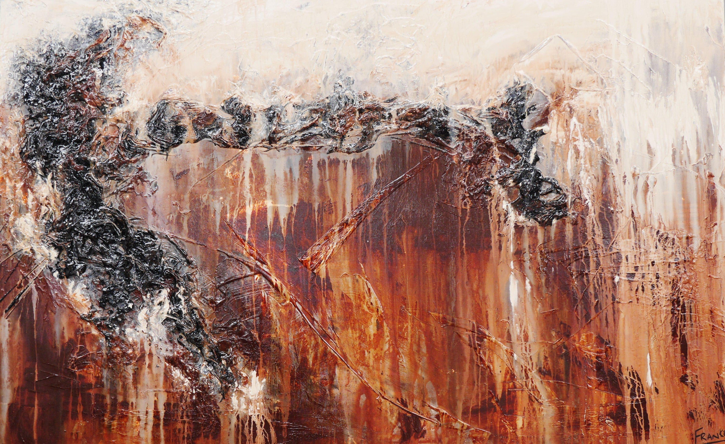 Leather Dunes 160cm x 100cm Brown Abstract Painting (SOLD)-abstract-[Franko_Artist]-[Australian_artist]-[Gold_Coast]-[Brisbane]-[modern]-[contemporary]-[original]-[Large_artwork]-Franklin Art Studio