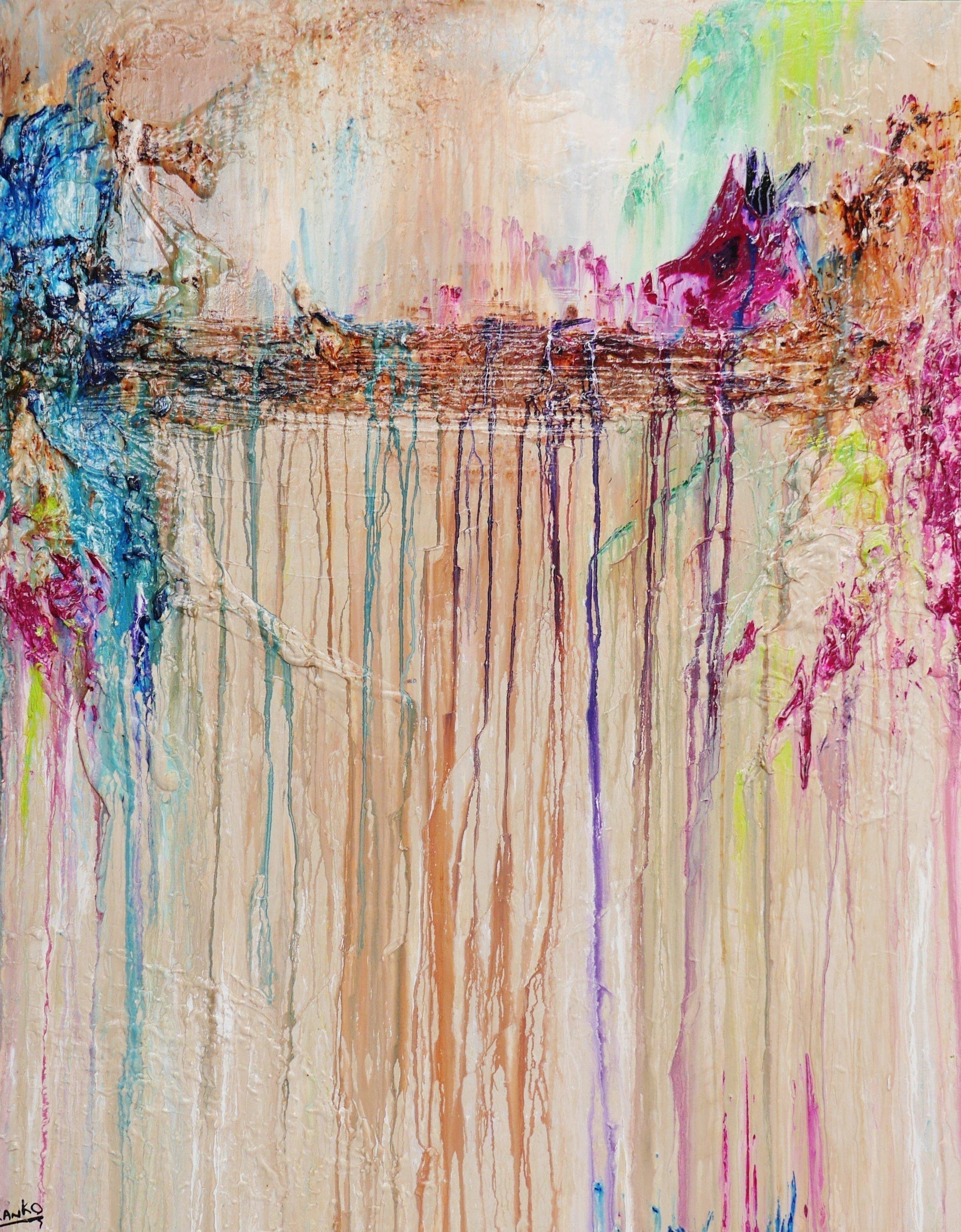 Leather Pastels 120cm x 150cm Brown Abstract Painting (SOLD)-abstract-[Franko_Artist]-[Australian_artist]-[Gold_Coast]-[Brisbane]-[modern]-[contemporary]-[original]-[Large_artwork]-Franklin Art Studio