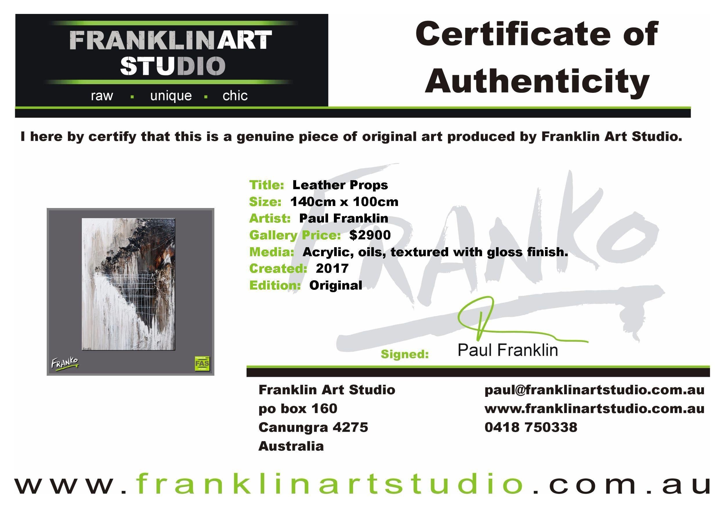 Leather Props 140cm x 100cm Brown Abstract Painting (SOLD)-abstract-[Franko_Artist]-[The_Block]-[Dream_Homes]-[ideas]-[Grand_Designs]-[Art_Lover]-Franklin Art Studio