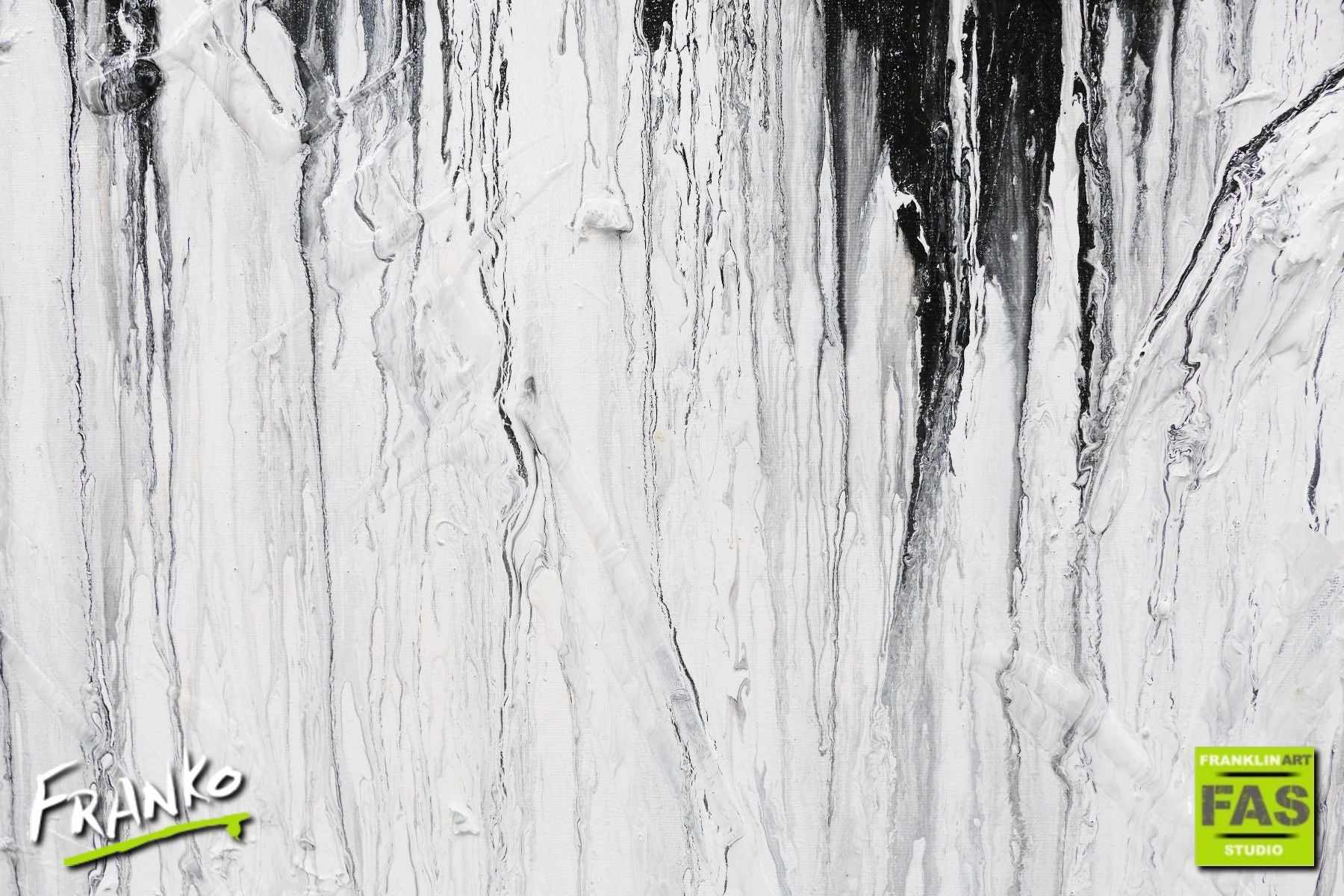 Leathered Plateau 190cm x 100cm Brown White Abstract Painting