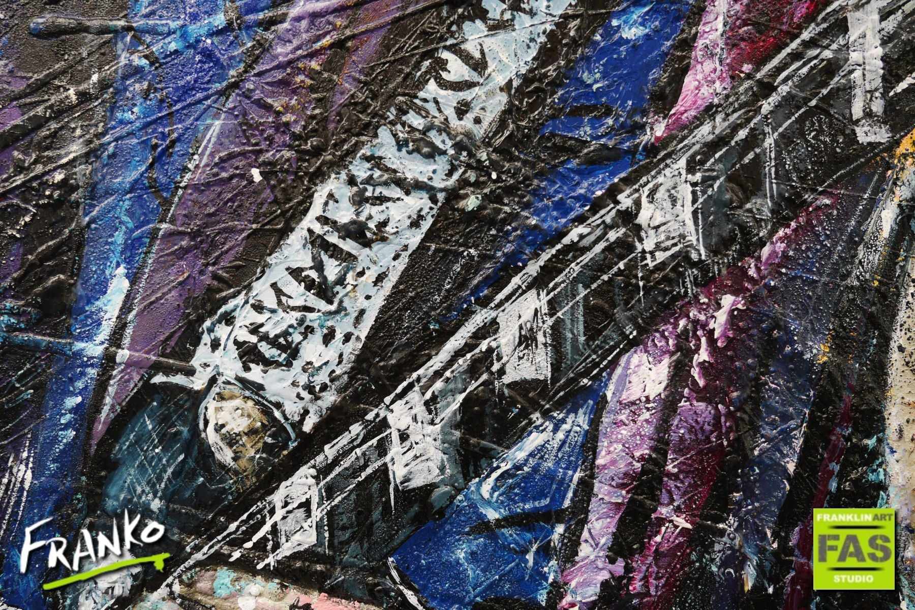 Let Your Spirit Fly 120cm x 150cm Abstract Realism Lenny Kravitz Painting (SOLD)-abstract realism-[Franko_Artist]-[The_Block]-[Dream_Homes]-[ideas]-[Grand_Designs]-[Art_Lover]-Franklin Art Studio