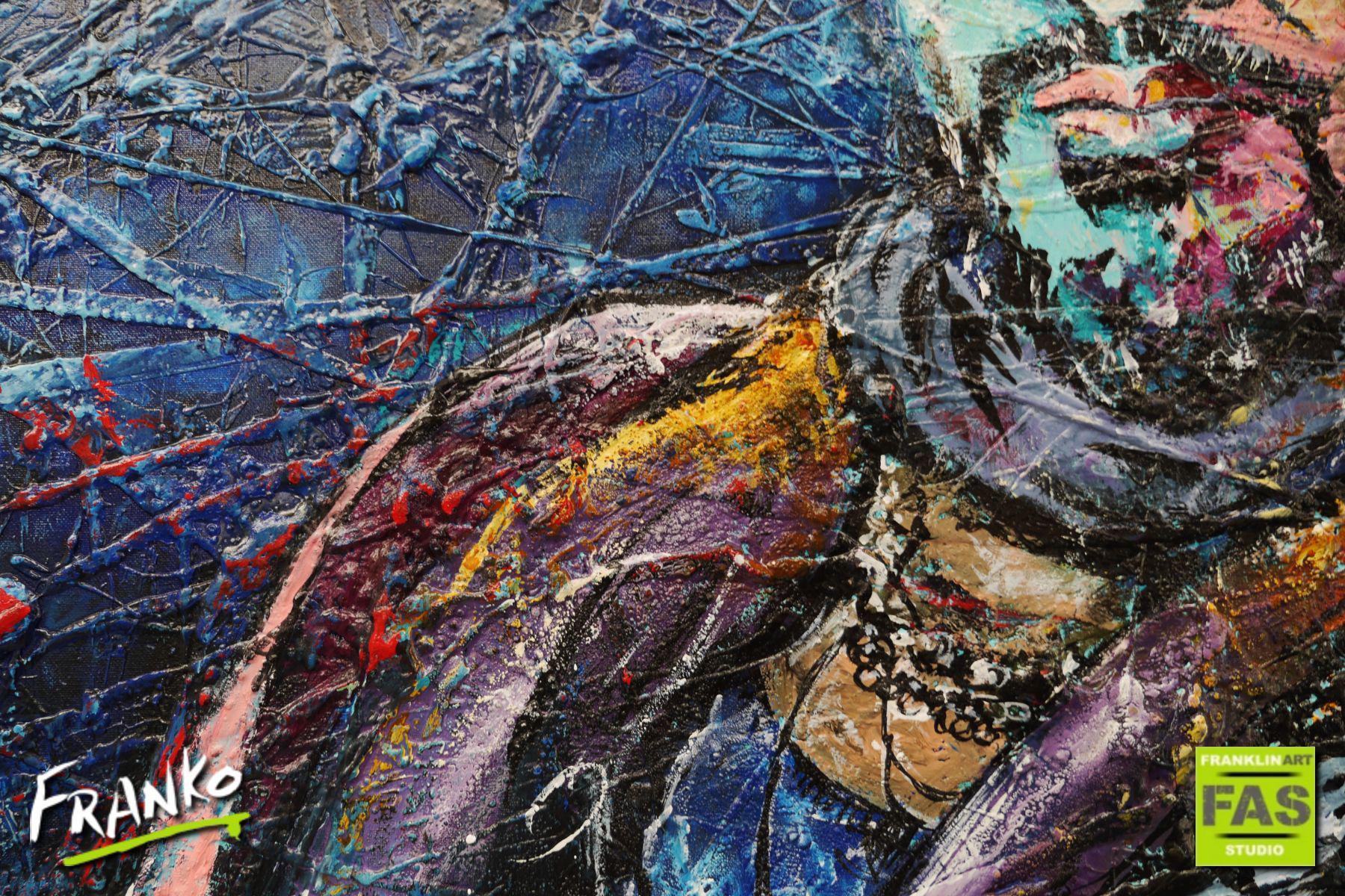 Let Your Spirit Fly 120cm x 150cm Abstract Realism Lenny Kravitz Painting (SOLD)