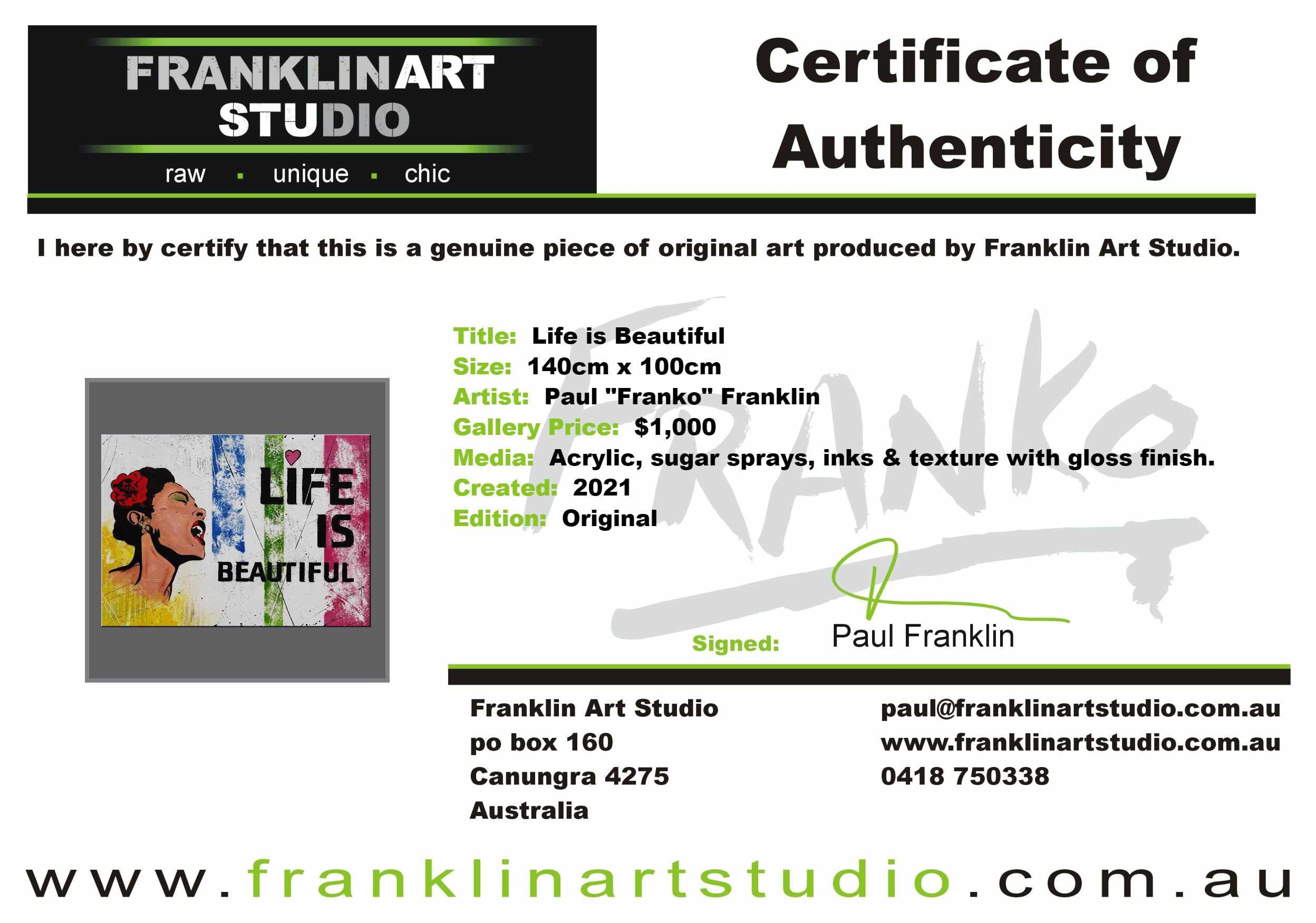 Life is Beautiful 140cm x 100cm Billie Holiday Textured Urban Pop Art Painting-urban pop-[Franko]-[Australian]-[Popular]-[Best Selling]-Franklin Art Studio