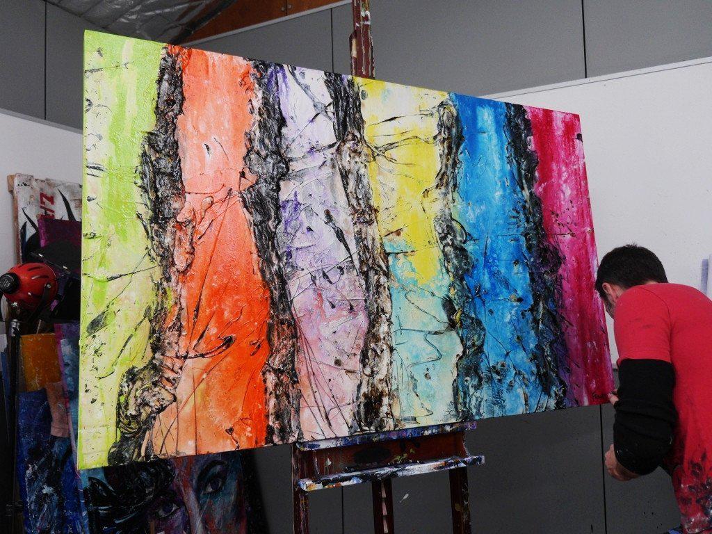 Lifesaver 160cm x 100cm Colourful Abstract Painting (SOLD)-abstract-[Franko_Artist]-[The_Block]-[Dream_Homes]-[ideas]- [Grand_Designs]-Franklin Art Studio