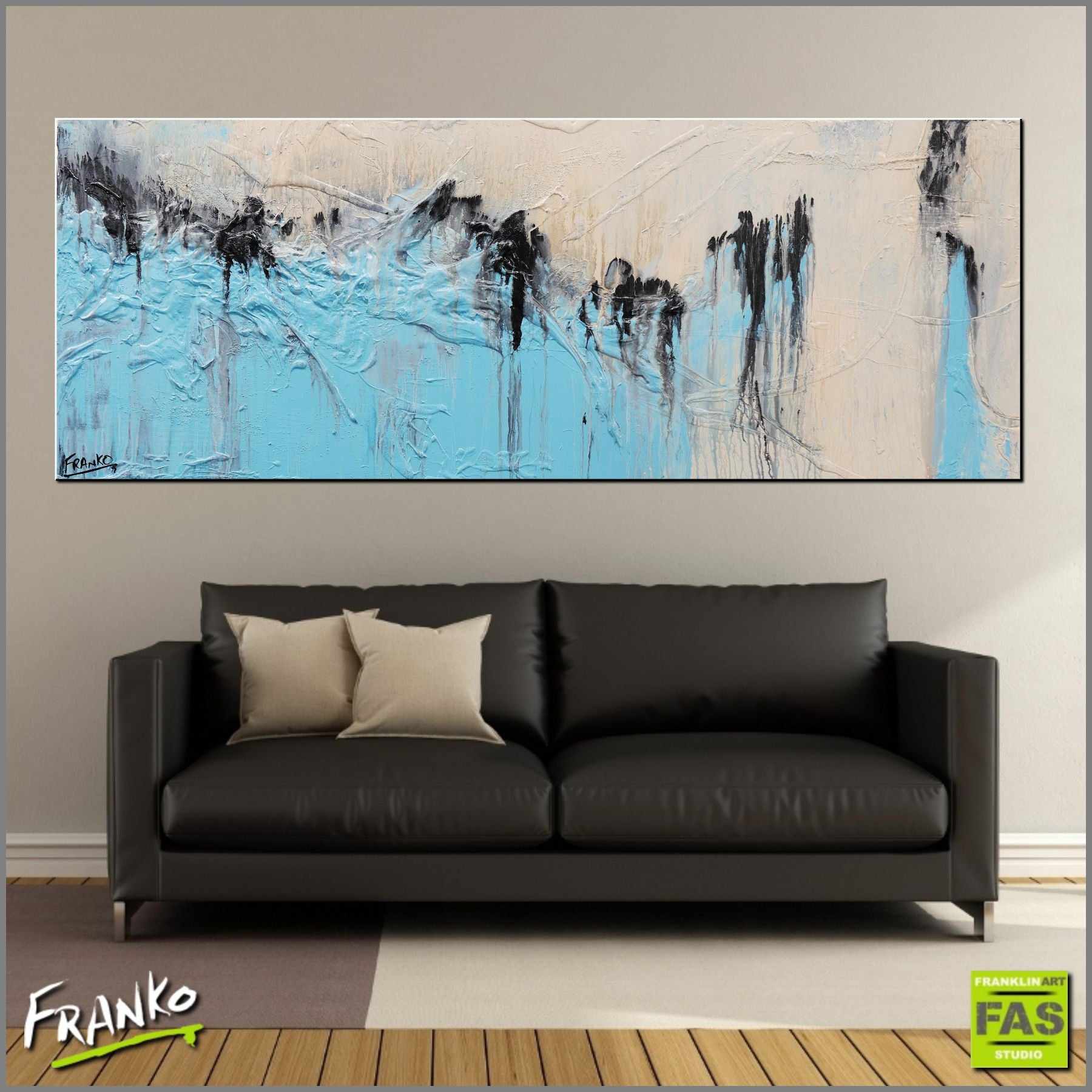 Light Creme Blueley 160cm x 60cm Blue Creme Abstract Painting (SOLD)-Abstract-[Franko_Artist]-[Australian_artist]-[Gold_Coast]-[Brisbane]-[modern]-[contemporary]-[original]-[Large_artwork]-[The_Block]-[Dream_Homes]-[ideas]-[Grand_Designs]-[Art_Lover]-Franklin Art Studio