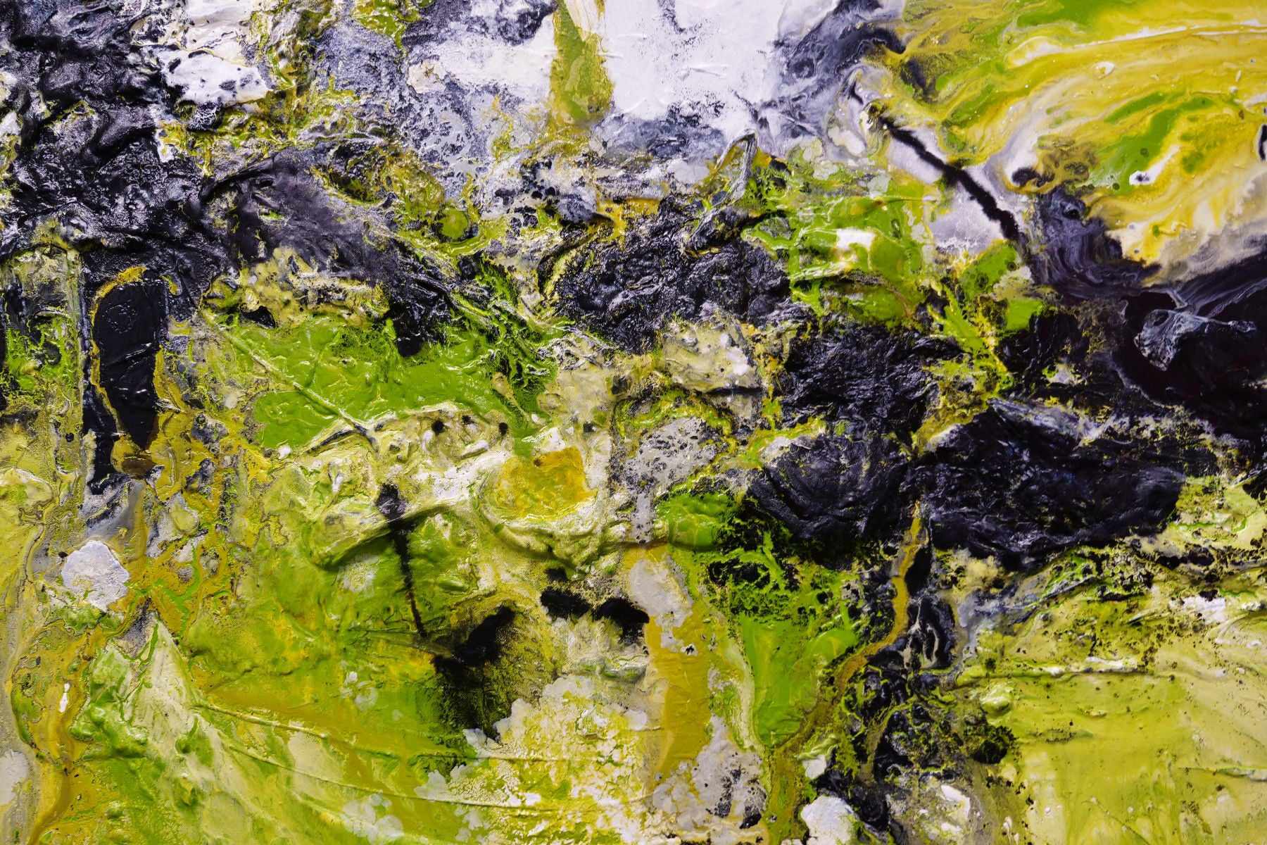Lime By Design 190cm x 100cm Lime Rust Textured Abstract Painting (SOLD)