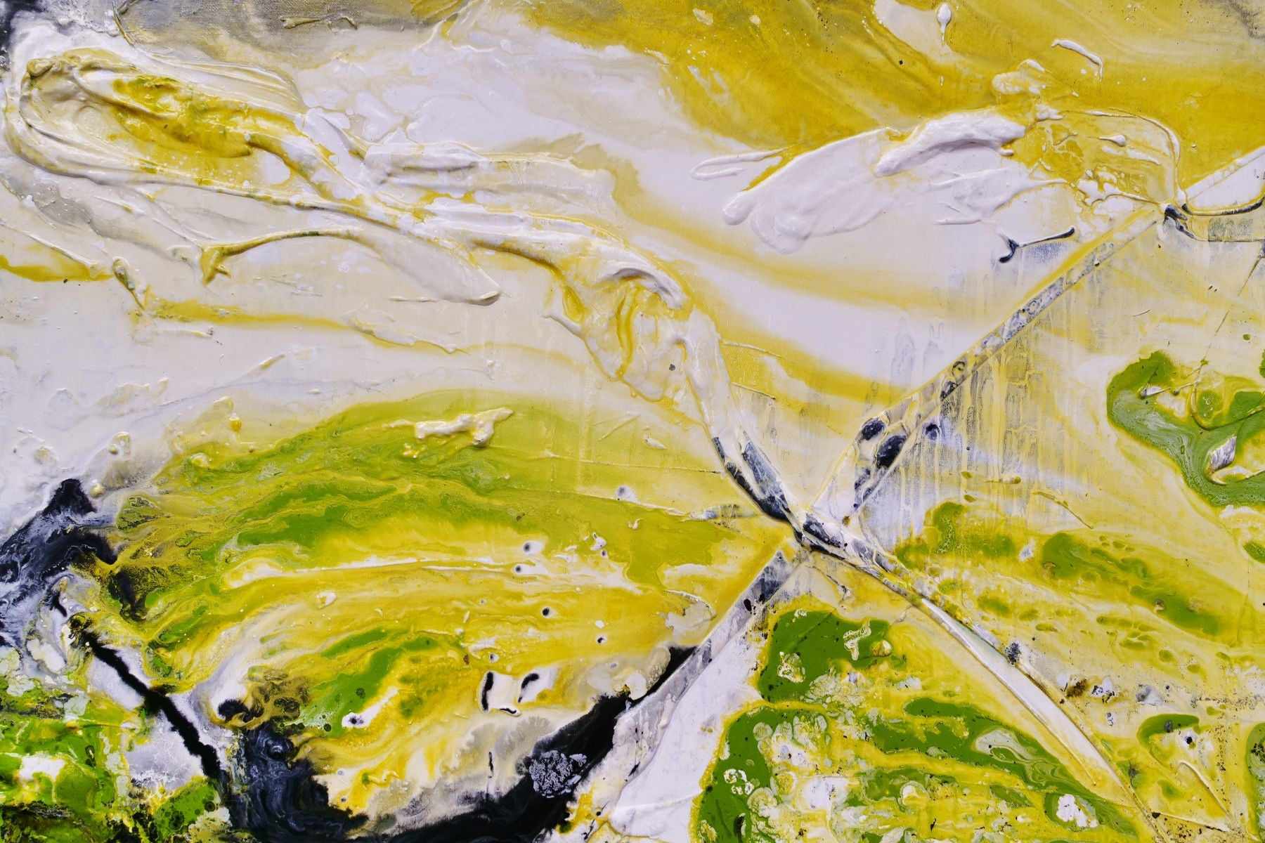 Lime By Design 190cm x 100cm Lime Rust Textured Abstract Painting (SOLD)