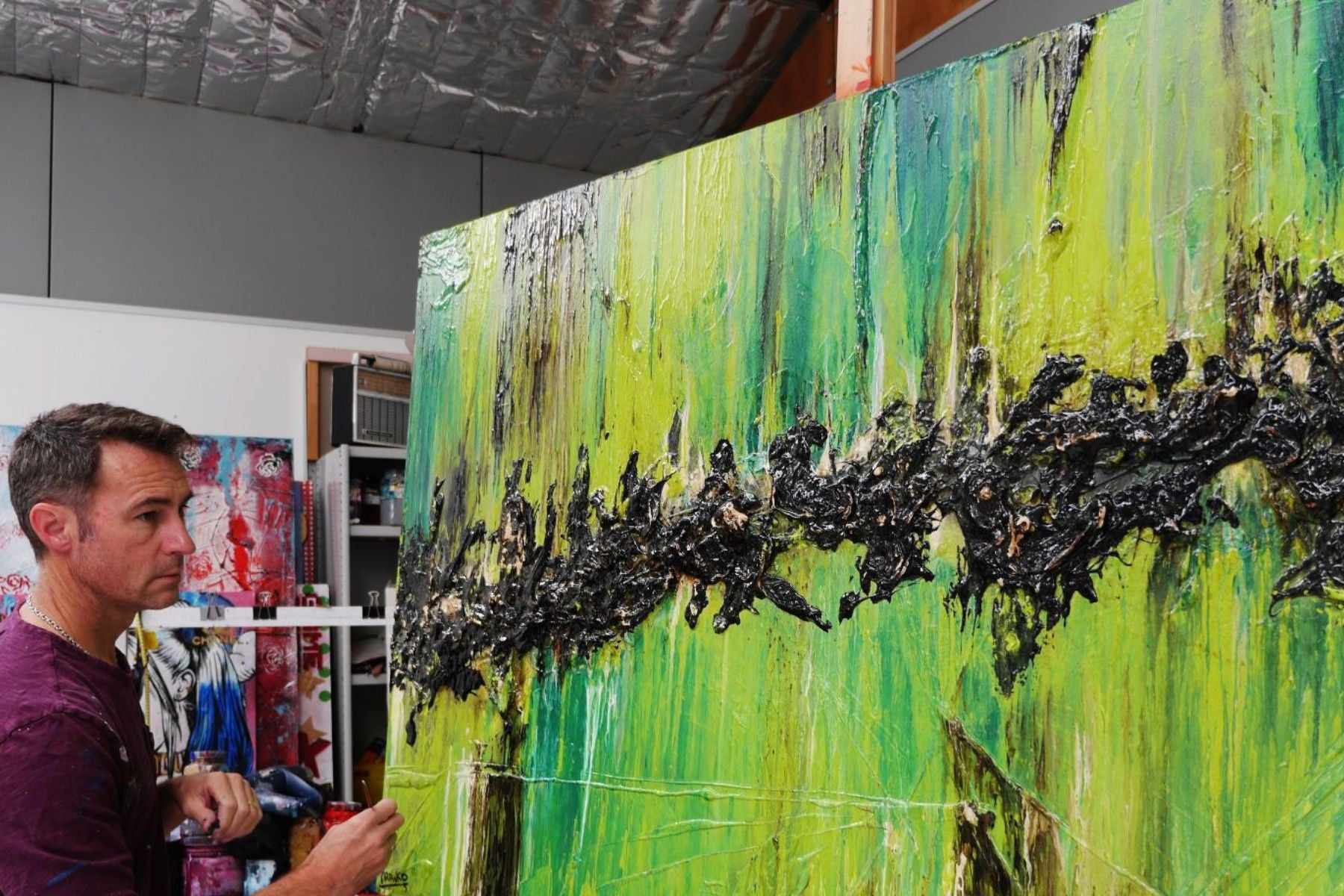 update alt-text with template Lime Earth 160cm x 100cm Green Textured Abstract Painting (SOLD)-abstract-[Franko_Artist]-[The_Block]-[Dream_Homes]-[ideas]- [Grand_Designs]-Franklin Art Studio