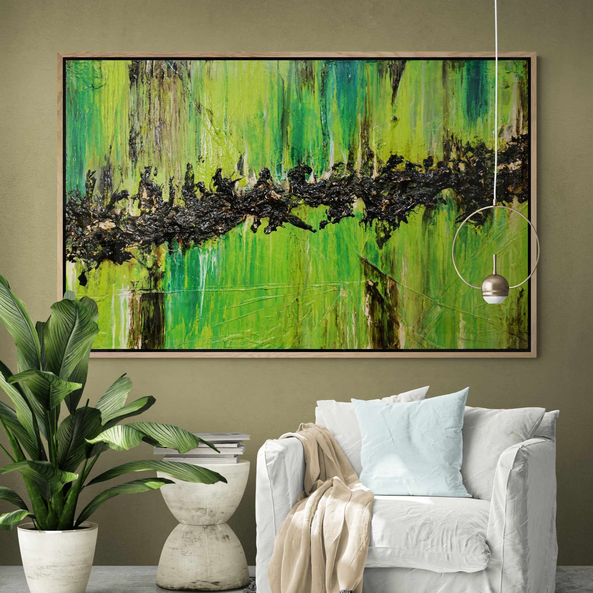 Lime Earth 160cm x 100cm Green Textured Abstract Painting (SOLD)-abstract-[Franko_Artist]-[Australian_artist]-[Gold_Coast]-[Brisbane]-[modern]-[contemporary]-[original]-[Large_artwork]-[The_Block]-[Dream_Homes]-[ideas]-[Grand_Designs]-[Art_Lover]-Franklin Art Studio