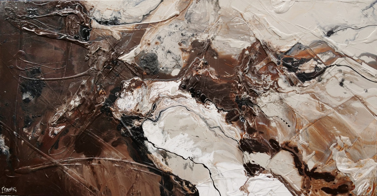 Linger 190cm x 100cm Brown Malt Textured Abstract Painting (SOLD)-Abstract-[Franko_Artist]-[Australian_artist]-[Gold_Coast]-[Brisbane]-[modern]-[contemporary]-[original]-[Large_artwork]-Franklin Art Studio
