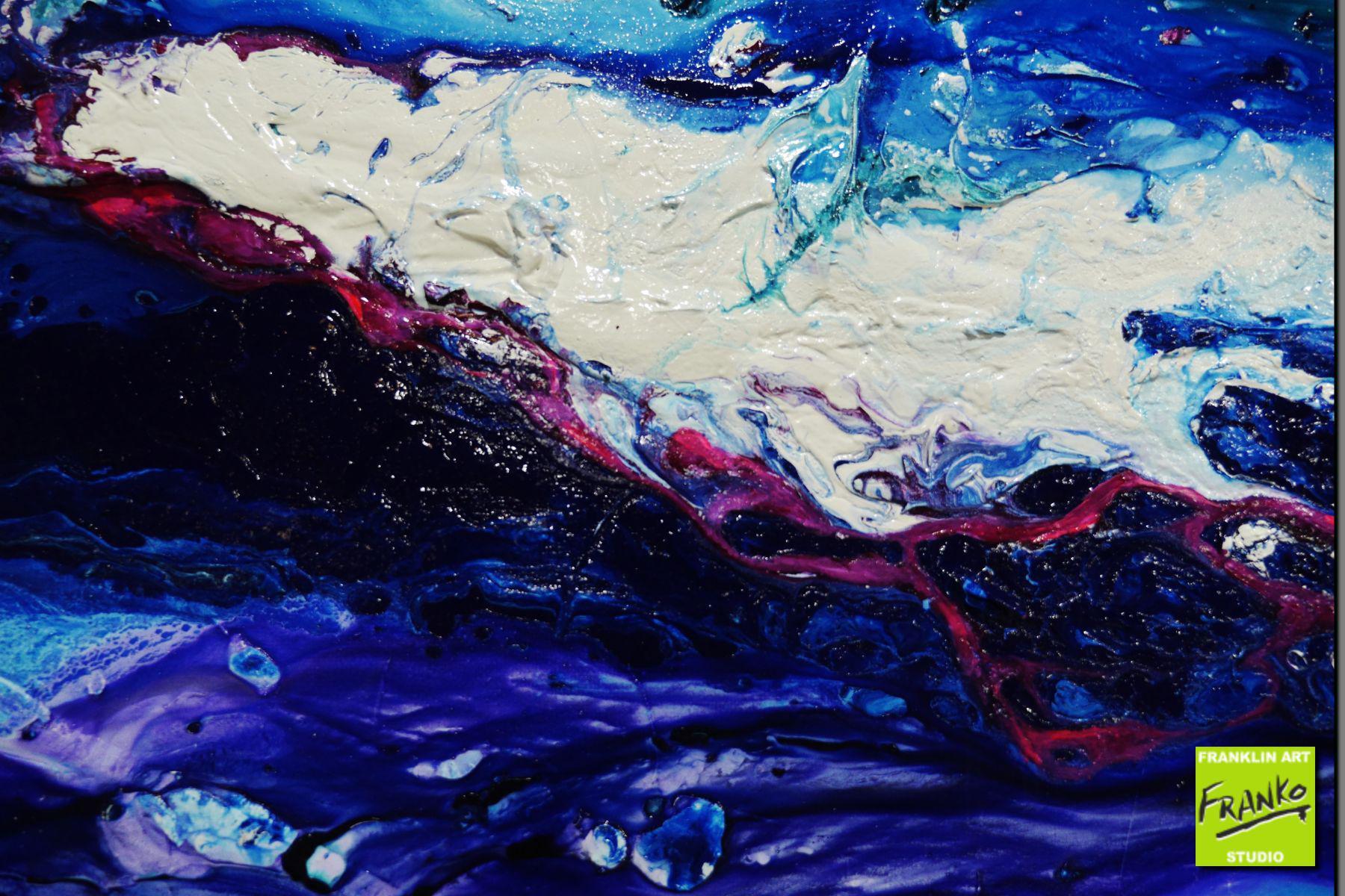 Liquid Class 240cm x 100cm Green Purple White Textured Abstract Painting (SOLD)-Abstract-[Franko]-[Artist]-[Australia]-[Painting]-Franklin Art Studio