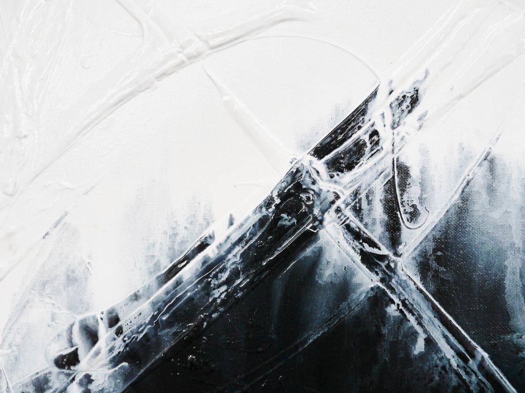 Liquorice And White Chocolate 240cm x 100cm Black White Abstract Painting (SOLD)-abstract-[Franko]-[Artist]-[Australia]-[Painting]-Franklin Art Studio