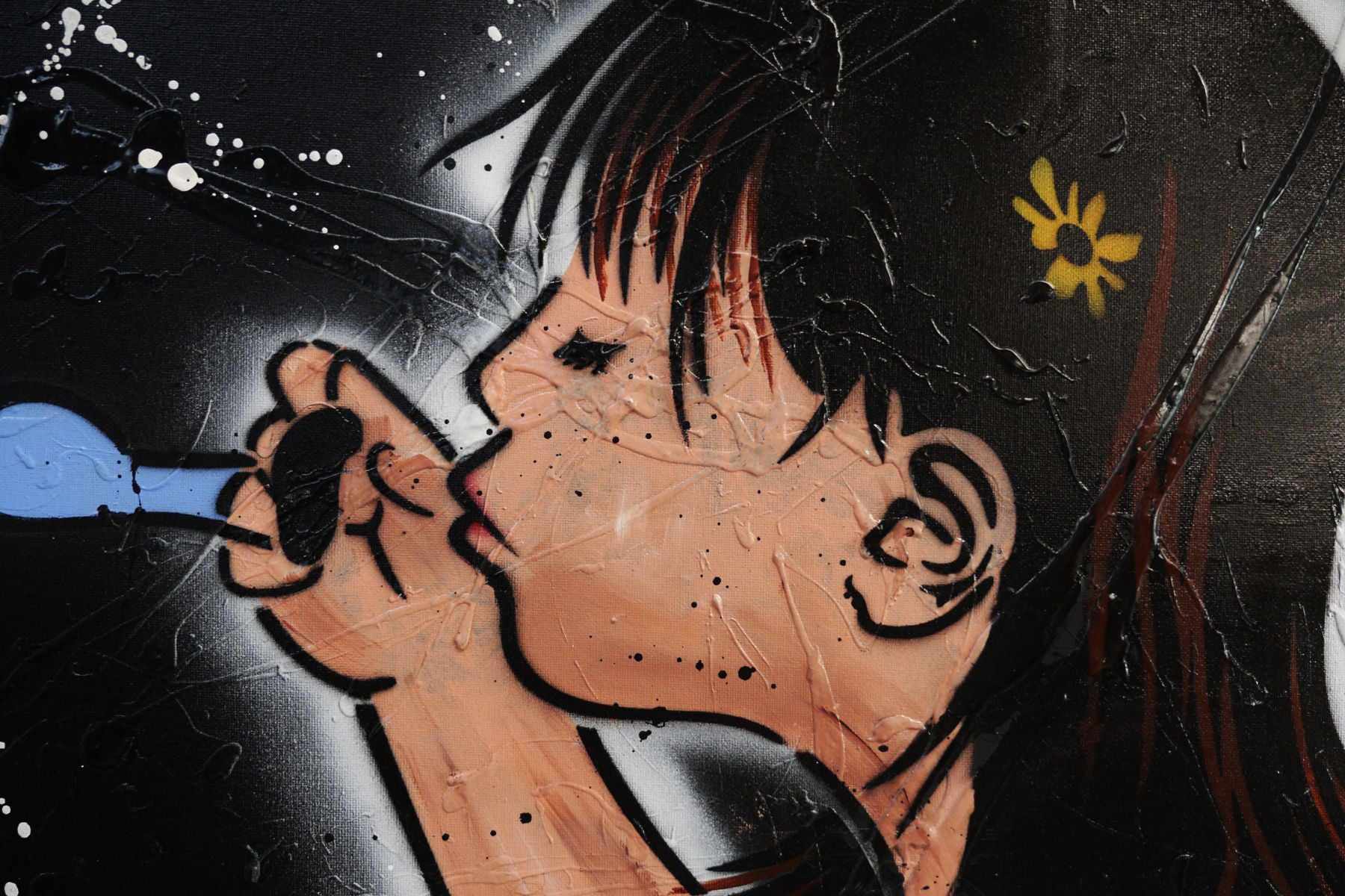 Little Bang Theory 160cm x 60cm Galaxy Textured Urban Pop Art Painting-urban pop-[Franko]-[Australian]-[Popular]-[Best Selling]-Franklin Art Studio