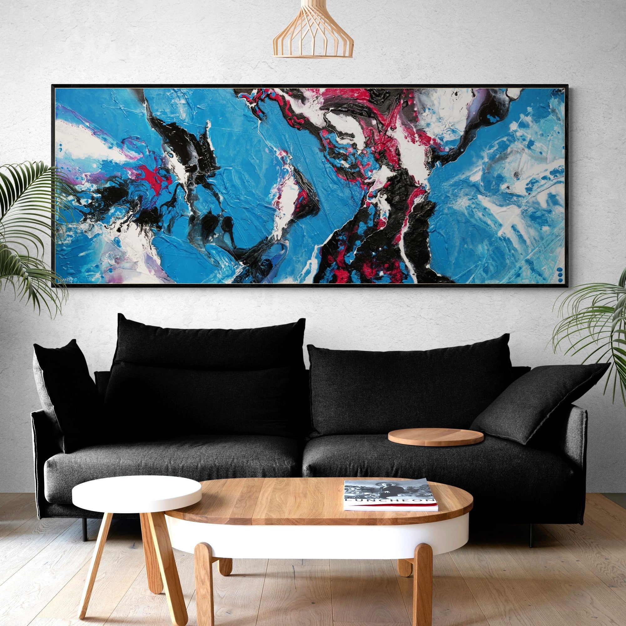 Teal Silk 200cm x 80cm Teal Magenta Textured Abstract Painting (SOLD)-Abstract-[Franko_Artist]-[Australian_artist]-[Gold_Coast]-[Brisbane]-[modern]-[contemporary]-[original]-[Large_artwork]-[The_Block]-[Dream_Homes]-[ideas]-[Grand_Designs]-[Art_Lover]-Franklin Art Studio
