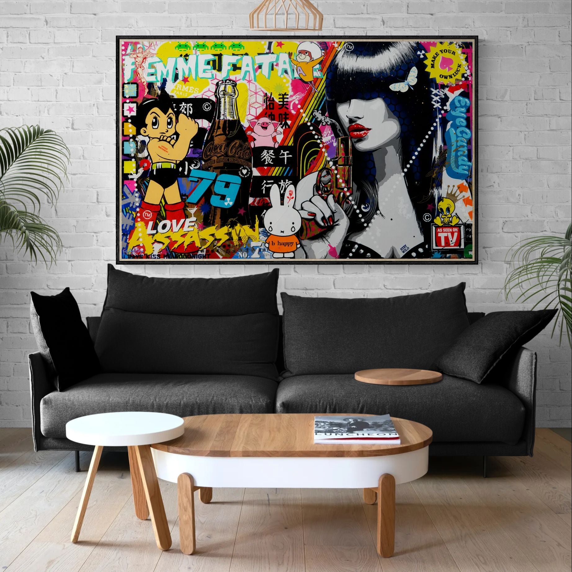 Romantic Revenge 160cm x 100cm Textured Urban Pop Art Painting