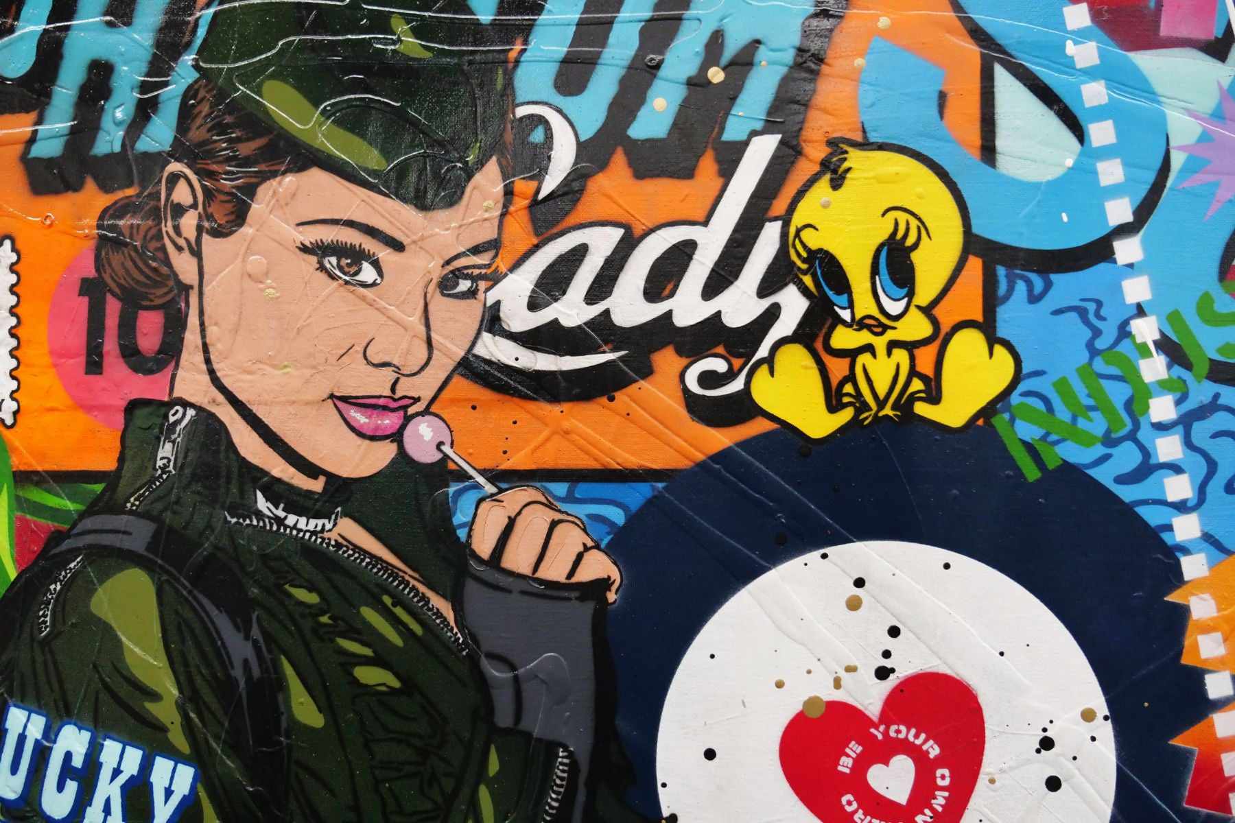 Lollipop Speed 160cm x 100cm Speed Racer Textured Urban Pop Art Painting (SOLD)-Urban Pop Art-[Franko_Artist]-[The_Block]-[Dream_Homes]-[ideas]-[Grand_Designs]-[Art_Lover]-Franklin Art Studio