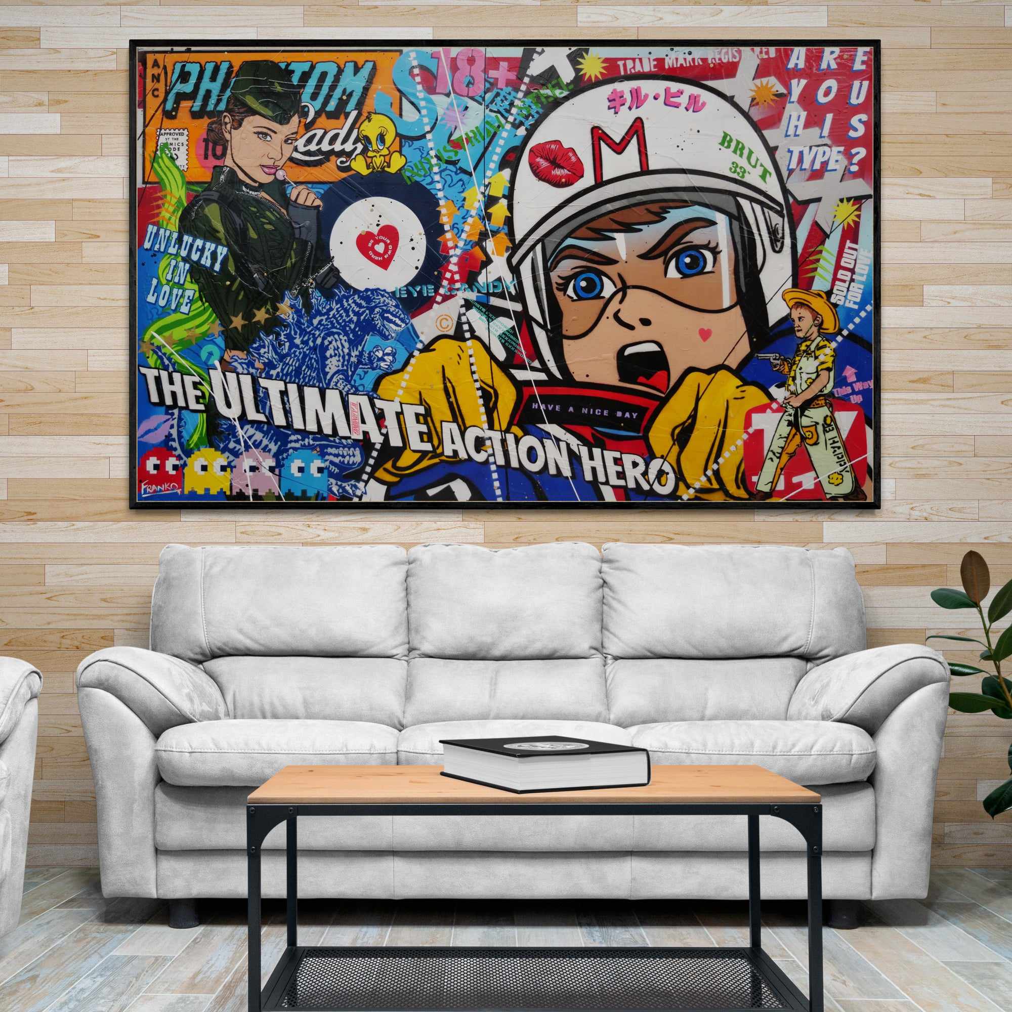 Lollipop Speed 160cm x 100cm Speed Racer Textured Urban Pop Art Painting-Urban Pop Art-[Franko]-[Artist]-[Australia]-[Painting]-Franklin Art Studio