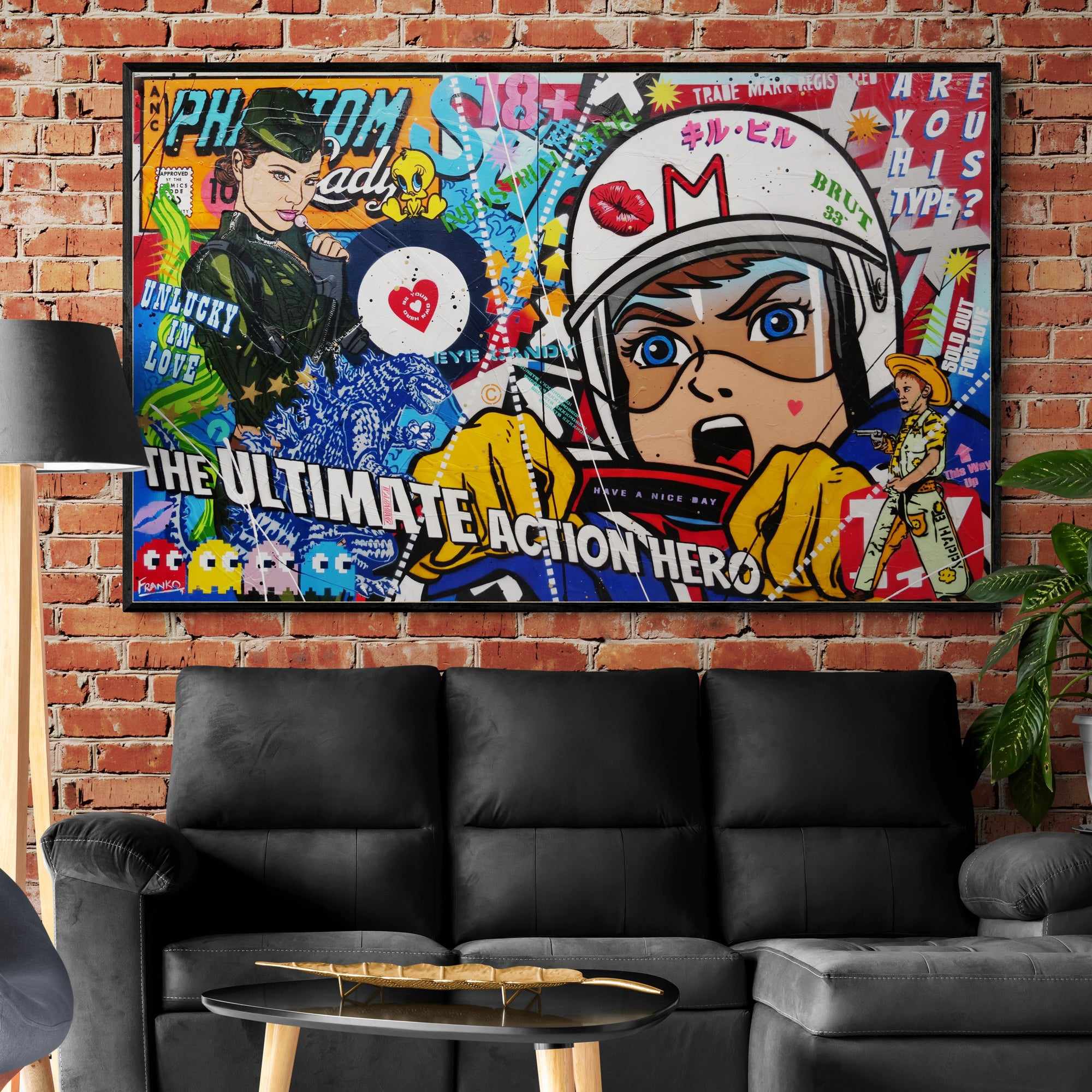 Lollipop Speed 160cm x 100cm Speed Racer Textured Urban Pop Art Painting (SOLD)-Urban Pop Art-[Franko_Artist]-[Australian_artist]-[Gold_Coast]-[Brisbane]-[modern]-[contemporary]-[original]-[Large_artwork]-[The_Block]-[Dream_Homes]-[ideas]-[Grand_Designs]-[Art_Lover]-Franklin Art Studio
