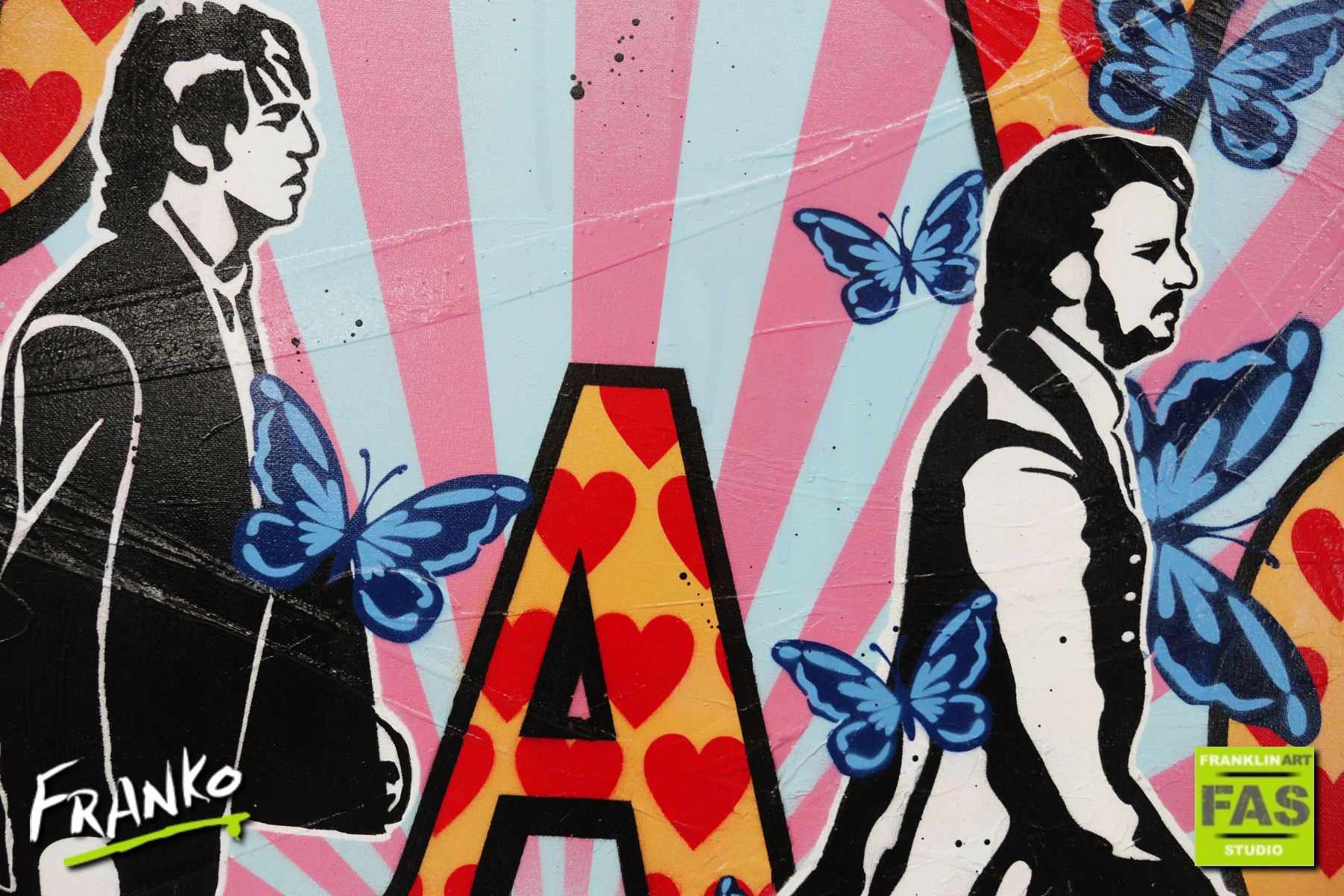Love, Peace, Music 160cm x 100cm Beatles Pop Art Painting