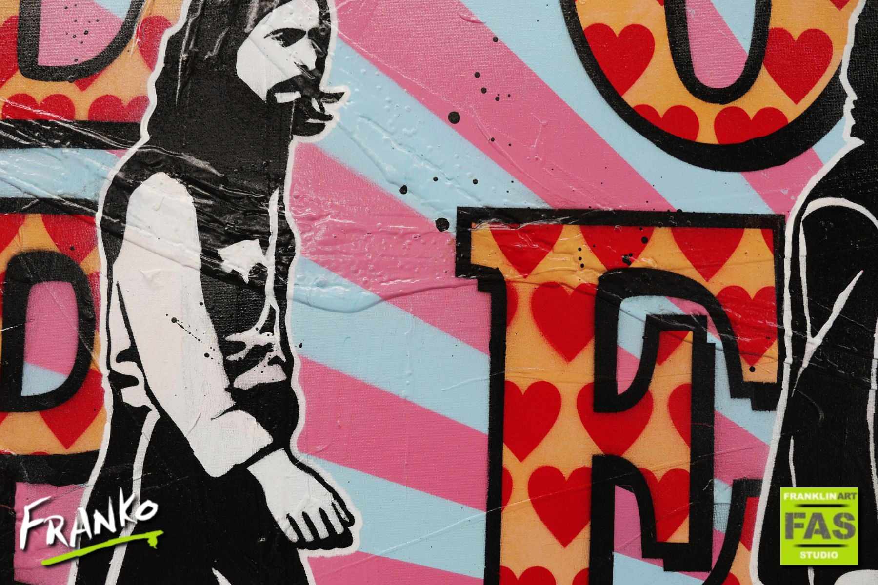 Love, Peace, Music 160cm x 100cm Beatles Pop Art Painting