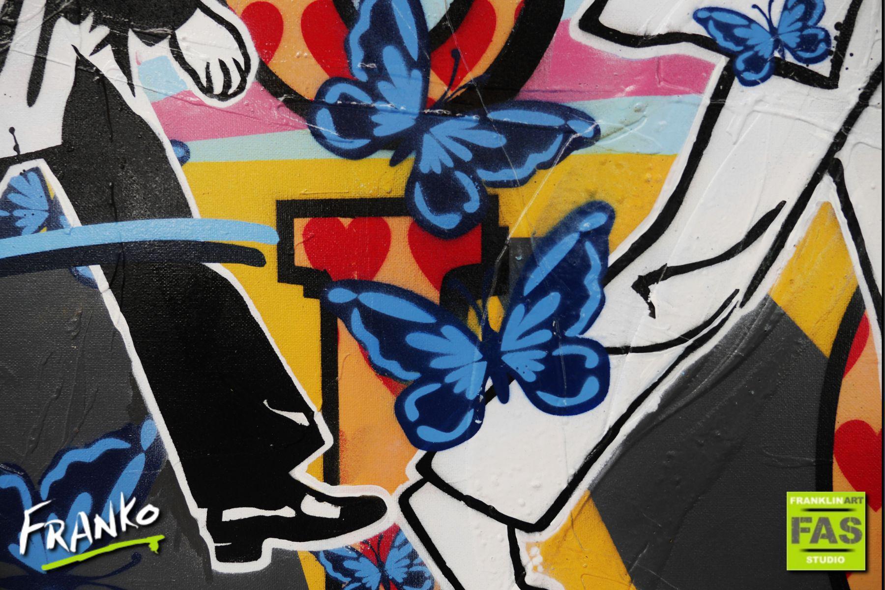 Love, Peace, Music 160cm x 100cm Beatles Pop Art Painting-urban pop-[Franko]-[Artist]-[Australia]-[Painting]-Franklin Art Studio