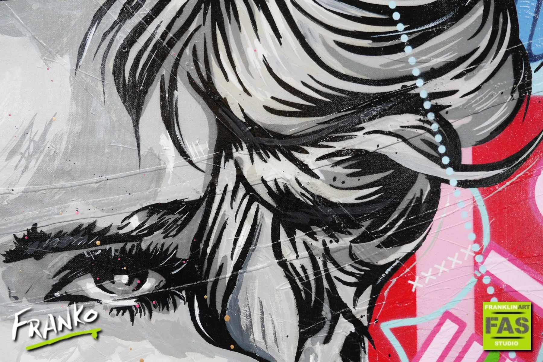 Lucky Star 190cm x 100cm Madonna Urban Pop Art Painting (SOLD)