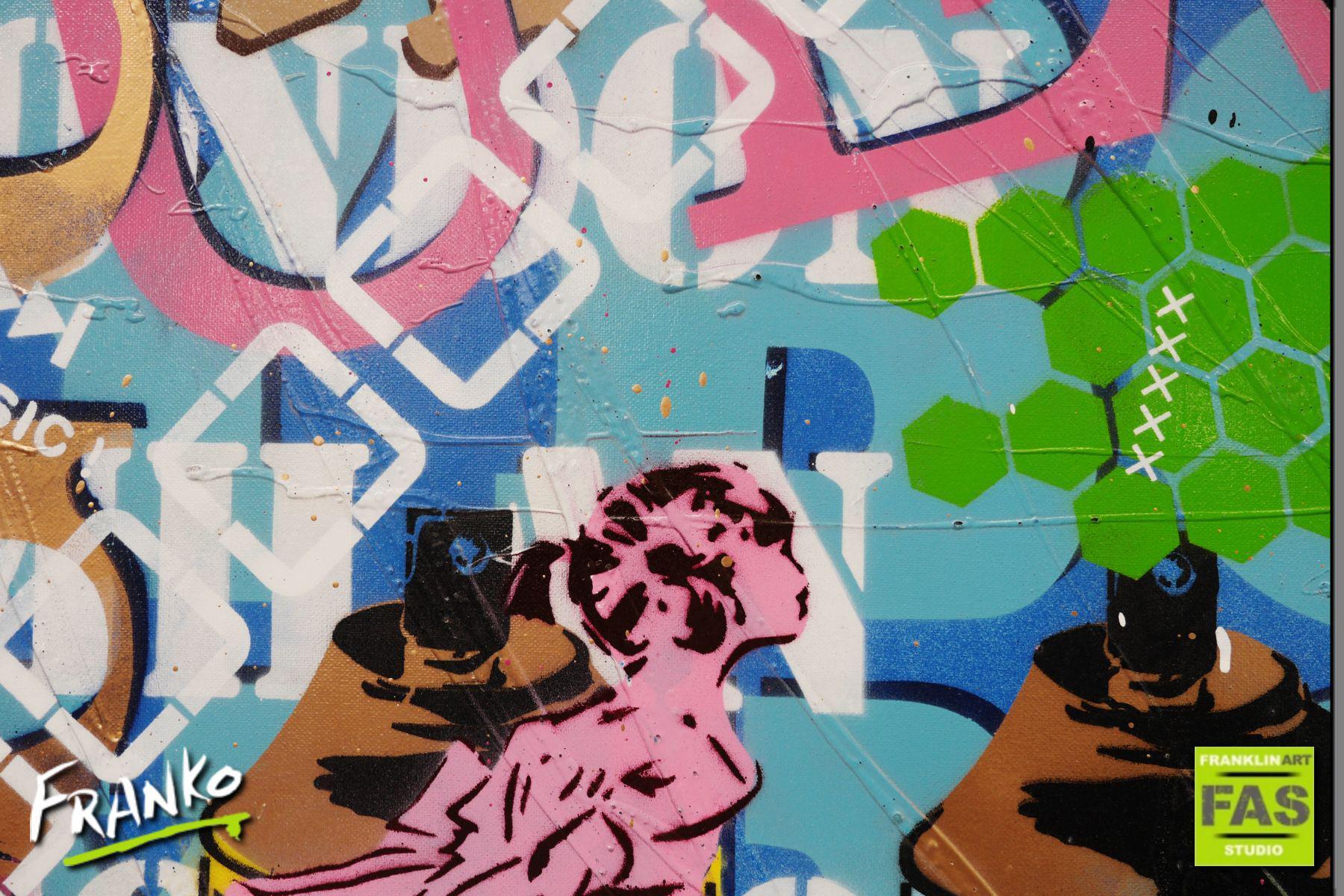 Lucky Star 190cm x 100cm Madonna Urban Pop Art Painting (SOLD)-urban pop-[Franko]-[Artist]-[Australia]-[Painting]-Franklin Art Studio