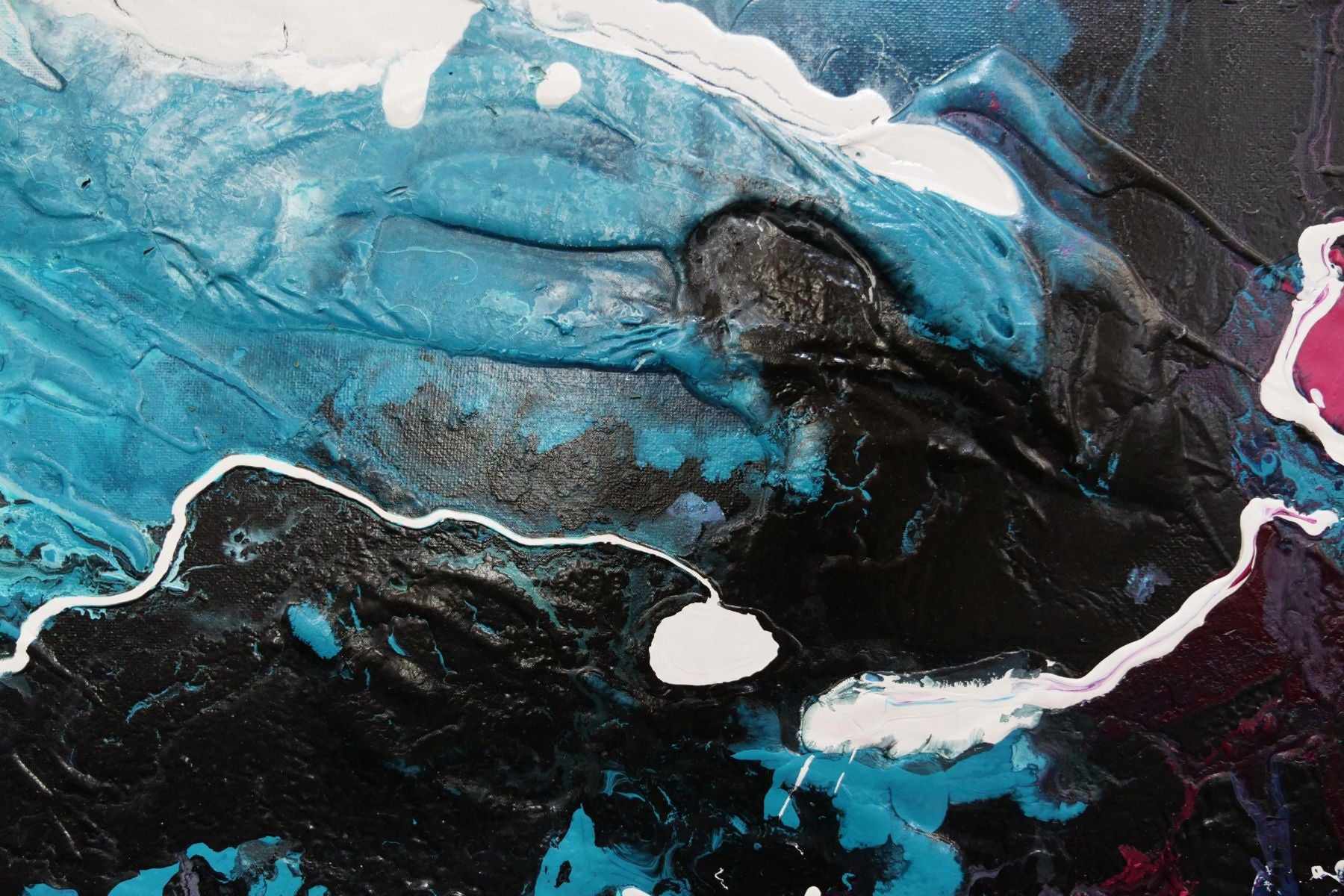 Magenta Seduction 200cm x 80cm Pink Blue Textured Abstract Painting (SOLD)-Abstract-[Franko]-[Artist]-[Australia]-[Painting]-Franklin Art Studio