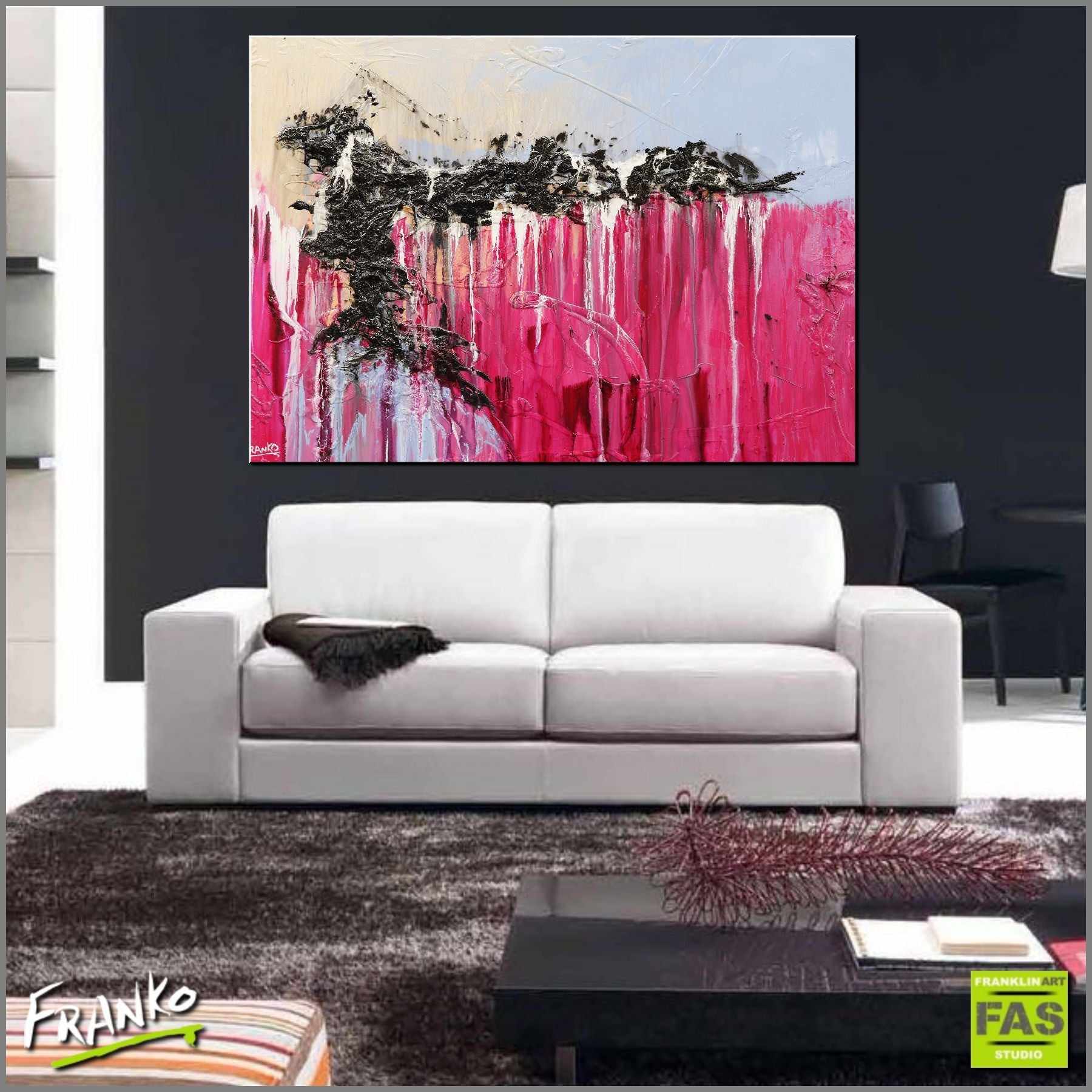Magenta Urge 140cm x 100cm Pink Abstract Painting (SOLD)-Abstract-[Franko_Artist]-[Australian_artist]-[Gold_Coast]-[Brisbane]-[modern]-[contemporary]-[original]-[Large_artwork]-[The_Block]-[Dream_Homes]-[ideas]-[Grand_Designs]-[Art_Lover]-Franklin Art Studio