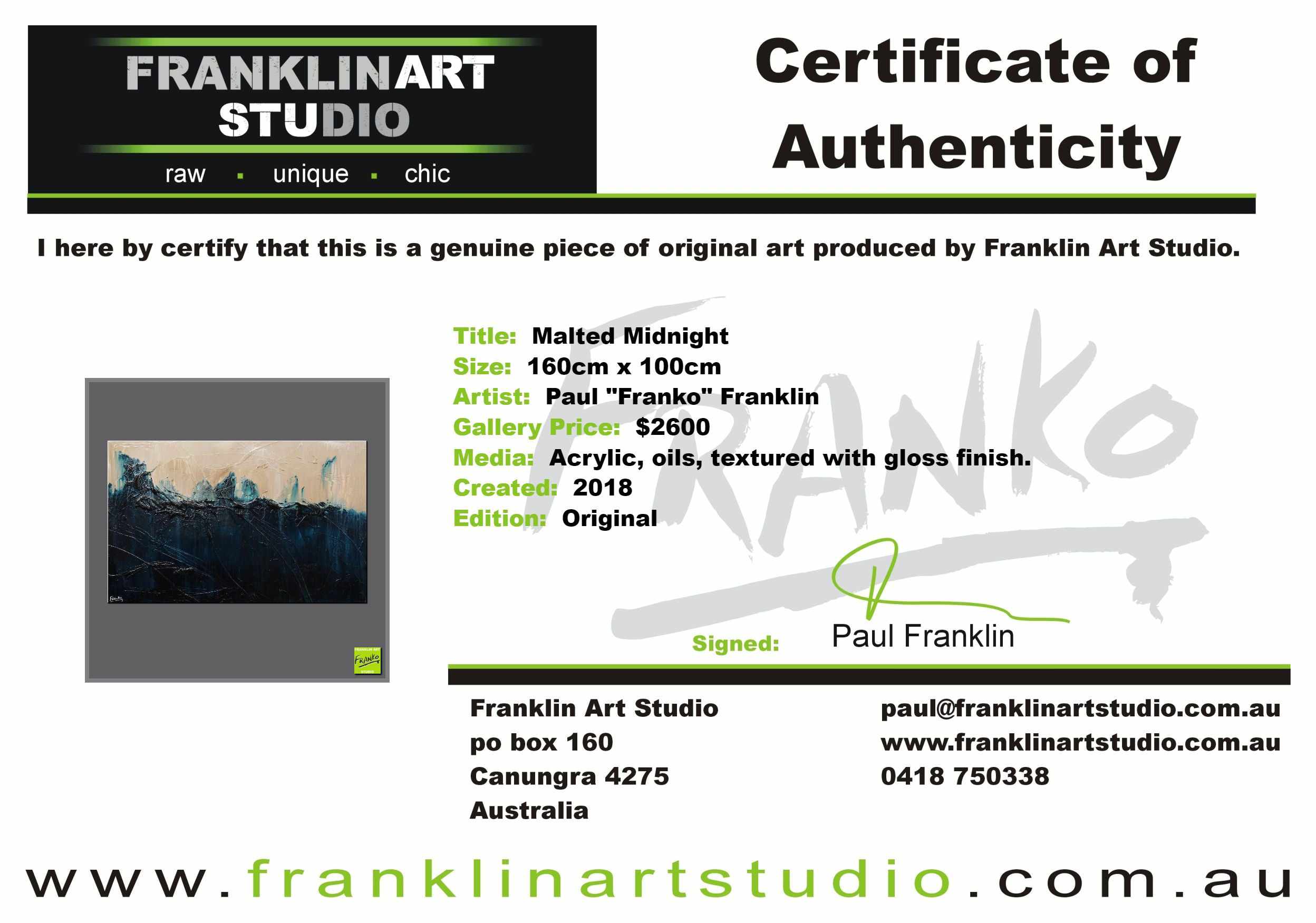 Malted Midnight 160cm x 100cm Cream Blue Textured Abstract Painting (SOLD)-Abstract-[Franko_Artist]-[The_Block]-[Dream_Homes]-[ideas]-[Grand_Designs]-[Art_Lover]-Franklin Art Studio