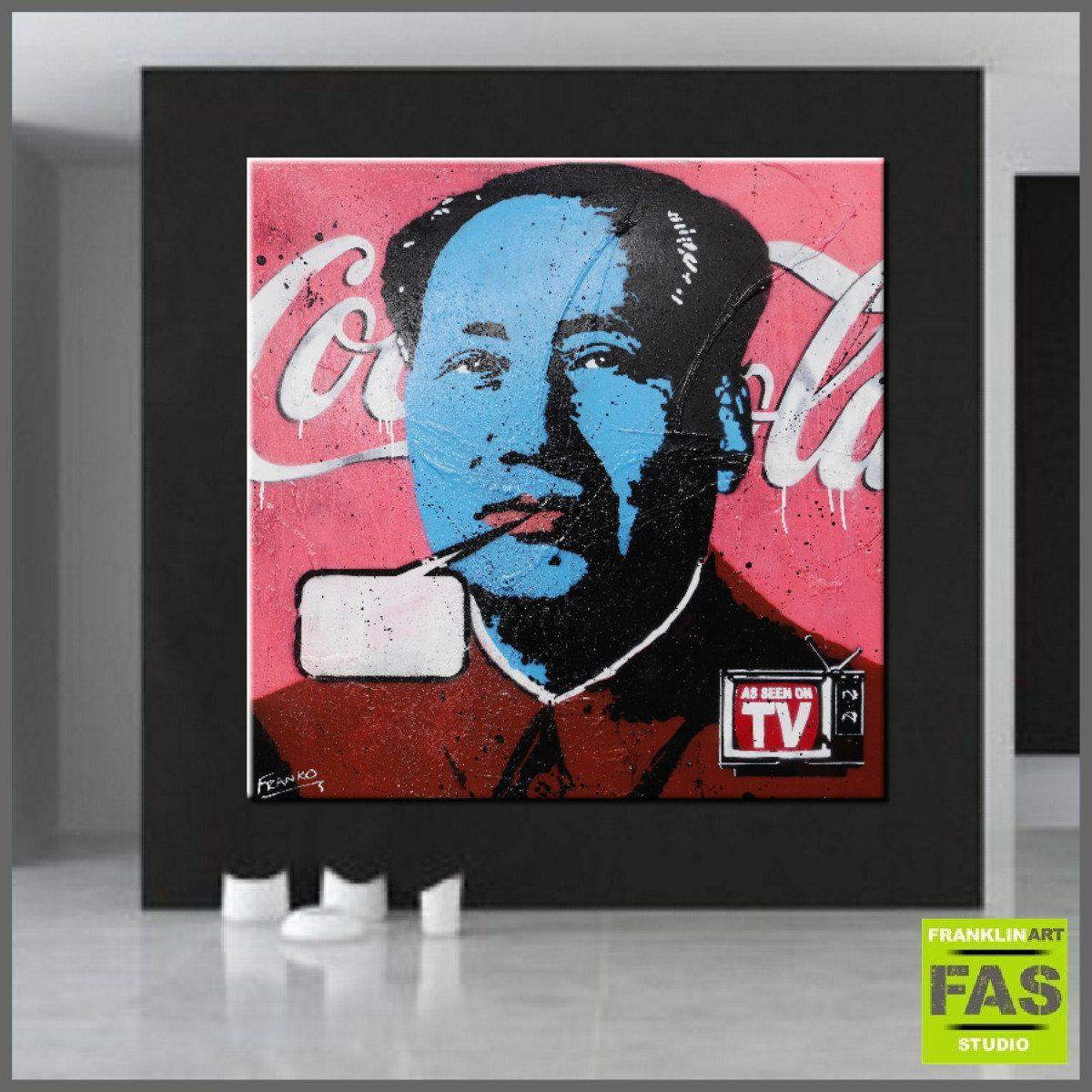 Mao 100cm x 100cm Pop Art Painting (SOLD)-urban pop-[Franko_Artist]-[Australian_artist]-[Gold_Coast]-[Brisbane]-[modern]-[contemporary]-[original]-[Large_artwork]-[The_Block]-[Dream_Homes]-[ideas]-[Grand_Designs]-[Art_Lover]-Franklin Art Studio