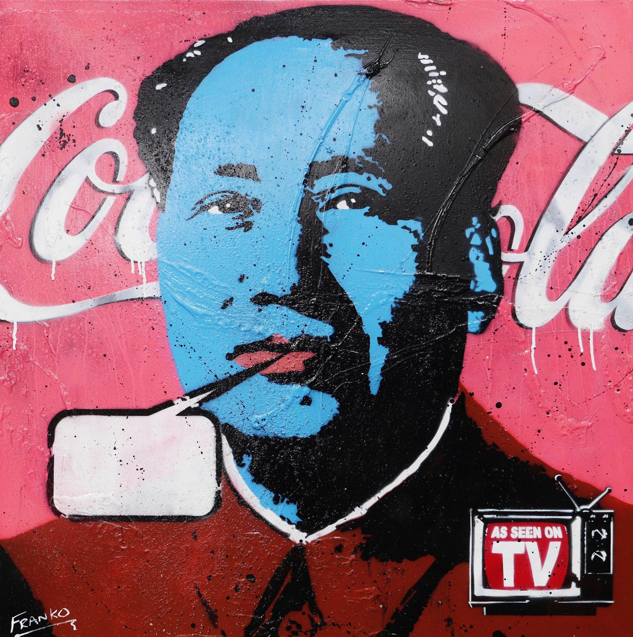 Mao 100cm x 100cm Pop Art Painting (SOLD)-urban pop-[Franko_Artist]-[Australian_artist]-[Gold_Coast]-[Brisbane]-[modern]-[contemporary]-[original]-[Large_artwork]-Franklin Art Studio