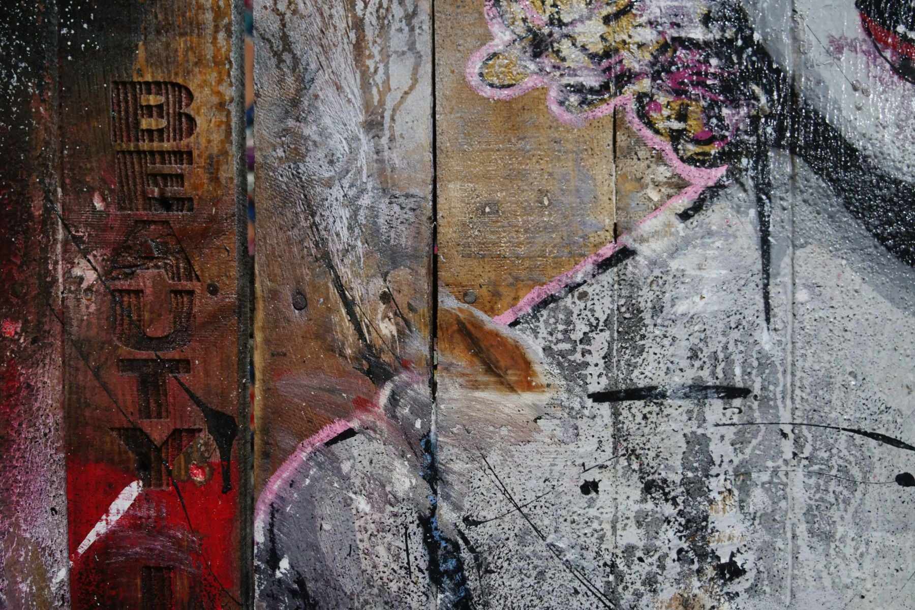 Marilyn... Beautiful Disaster 113cm x 113cm Marilyn Monroe Industrial Recycled Palette Pop Art Painting (SOLD)-urban pop-[Franko]-[Artist]-[Australia]-[Painting]-Franklin Art Studio