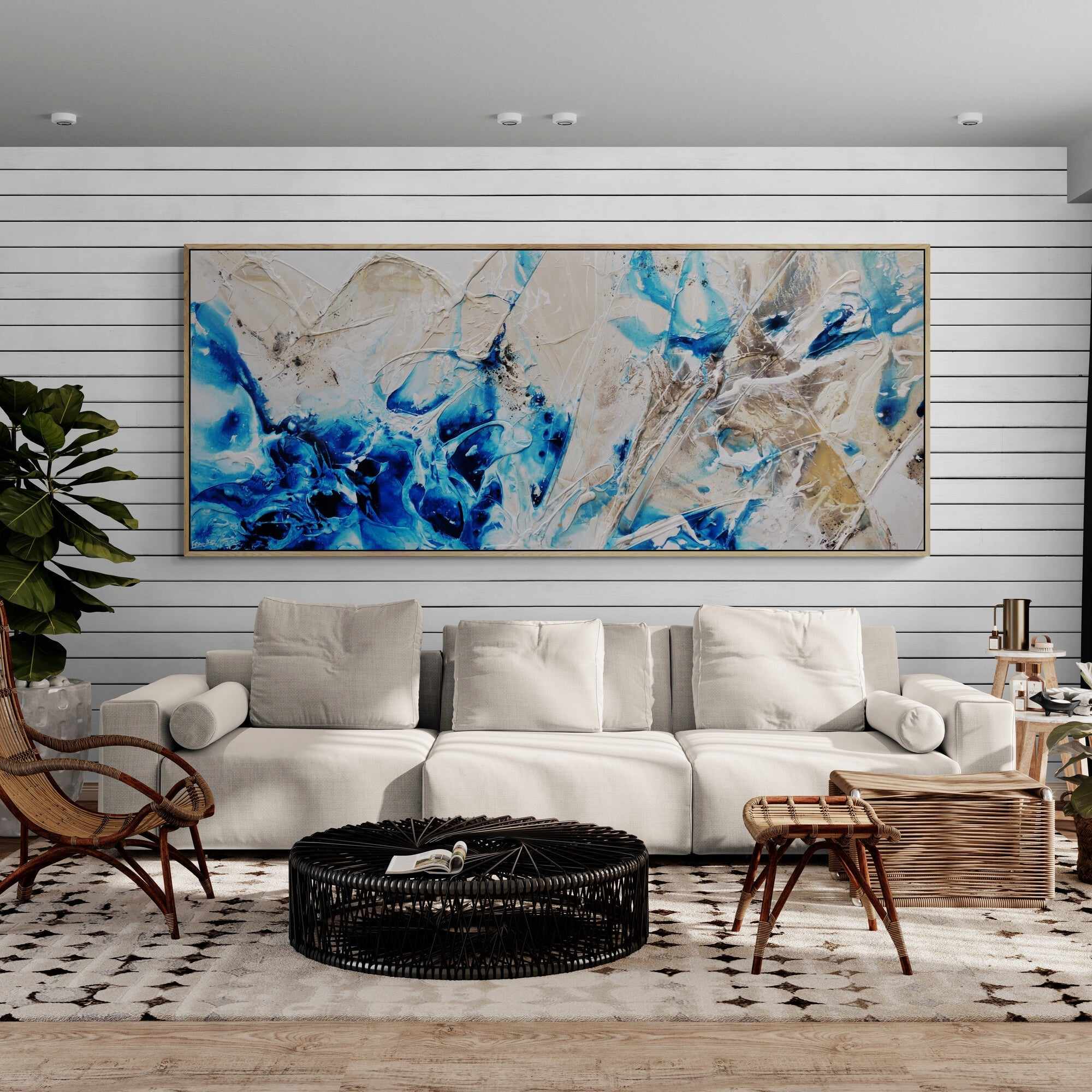 update alt-text with template Midnight Casbah 240cm x 100cm Malt Blue Textured Abstract Painting (SOLD)-Abstract-[Franko_Artist]-[The_Block]-[Dream_Homes]-[ideas]- [Grand_Designs]-Franklin Art Studio