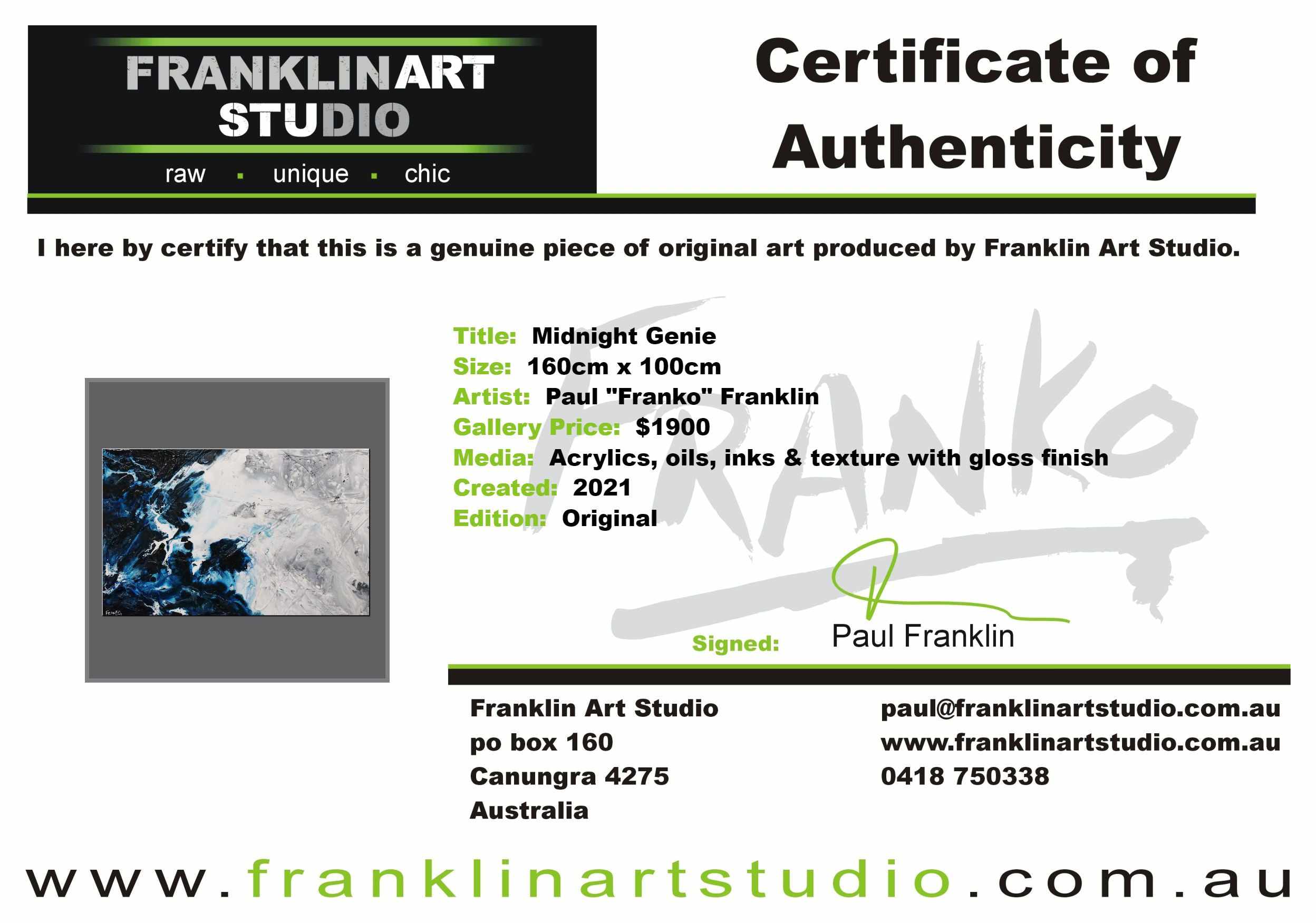 Midnight Genie 160cm x 100cm Blue Grey Textured Abstract Painting (SOLD)-Abstract-[Franko_Artist]-[The_Block]-[Dream_Homes]-[ideas]-[Grand_Designs]-[Art_Lover]-Franklin Art Studio