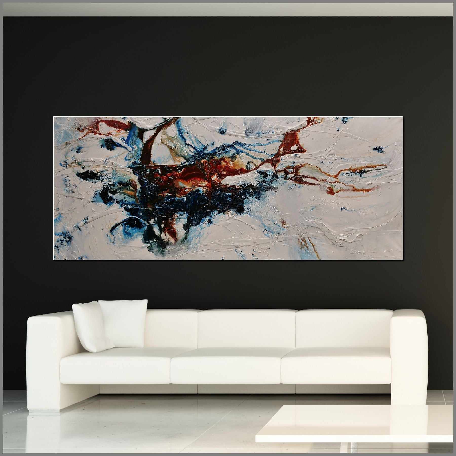 Midnight Oxide 240cm x 100cm Blue Rust Textured Abstract Painting (SOLD)-Abstract-[Franko_Artist]-[Australian_artist]-[Gold_Coast]-[Brisbane]-[modern]-[contemporary]-[original]-[Large_artwork]-[The_Block]-[Dream_Homes]-[ideas]-[Grand_Designs]-[Art_Lover]-Franklin Art Studio