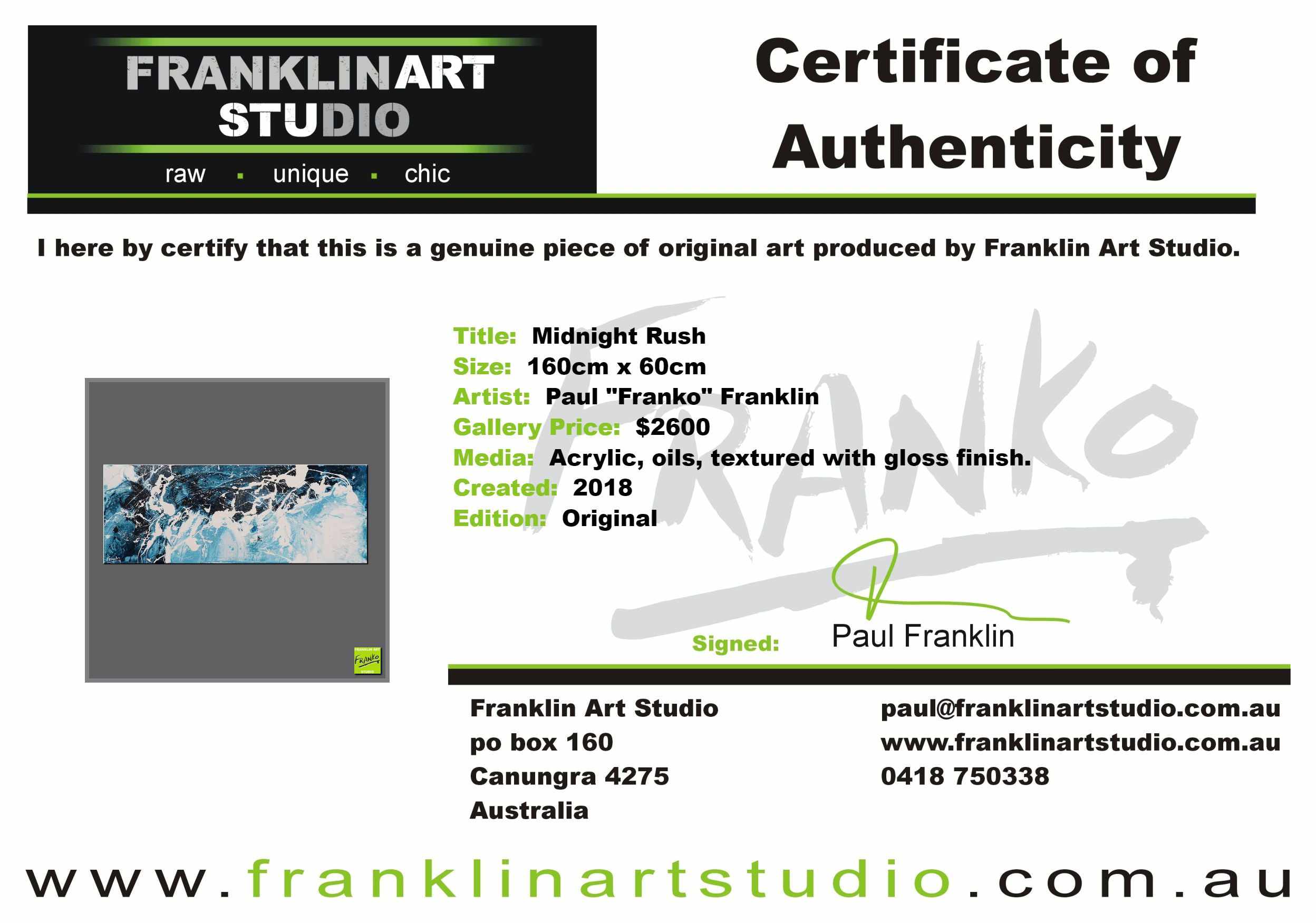 Midnight Rush 160cm x 60cm Blue White Textured Abstract Painting (SOLD)-Abstract-[Franko_Artist]-[The_Block]-[Dream_Homes]-[ideas]-[Grand_Designs]-[Art_Lover]-Franklin Art Studio