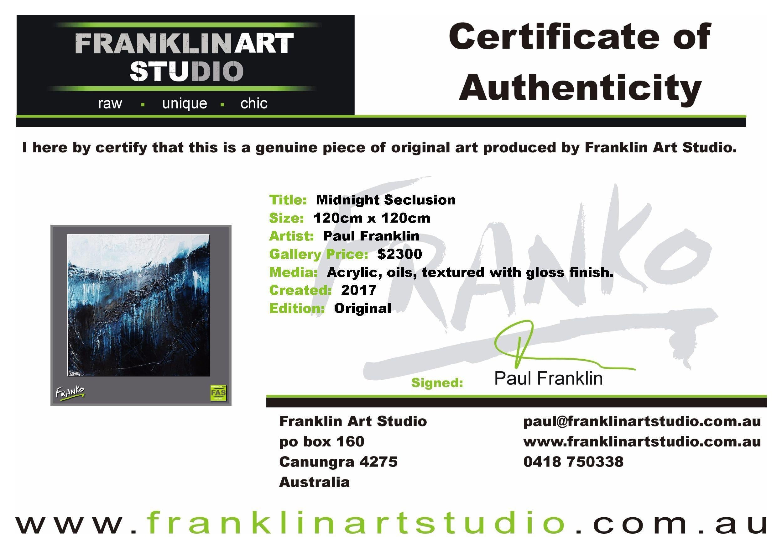 Midnight Seclusion 120cm x 120cm Blue Abstract Painting (SOLD)-abstract-[Franko_Artist]-[The_Block]-[Dream_Homes]-[ideas]-[Grand_Designs]-[Art_Lover]-Franklin Art Studio