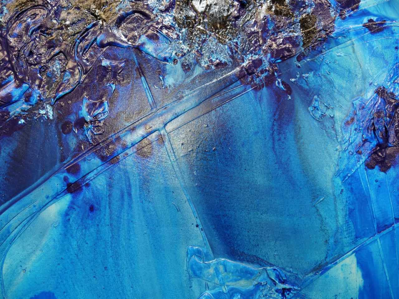 Midnight Stimulation 140cm x 100cm Blue White Textured Abstract Painting (SOLD)
