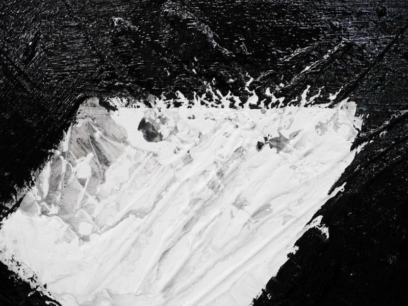 Minimal Rush 140cm x 100cm Black and white Abstract Painting (SOLD)