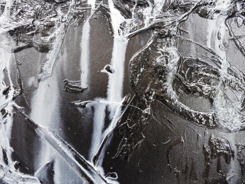Minstral 240cm x 100cm Black Abstract Painting (SOLD)